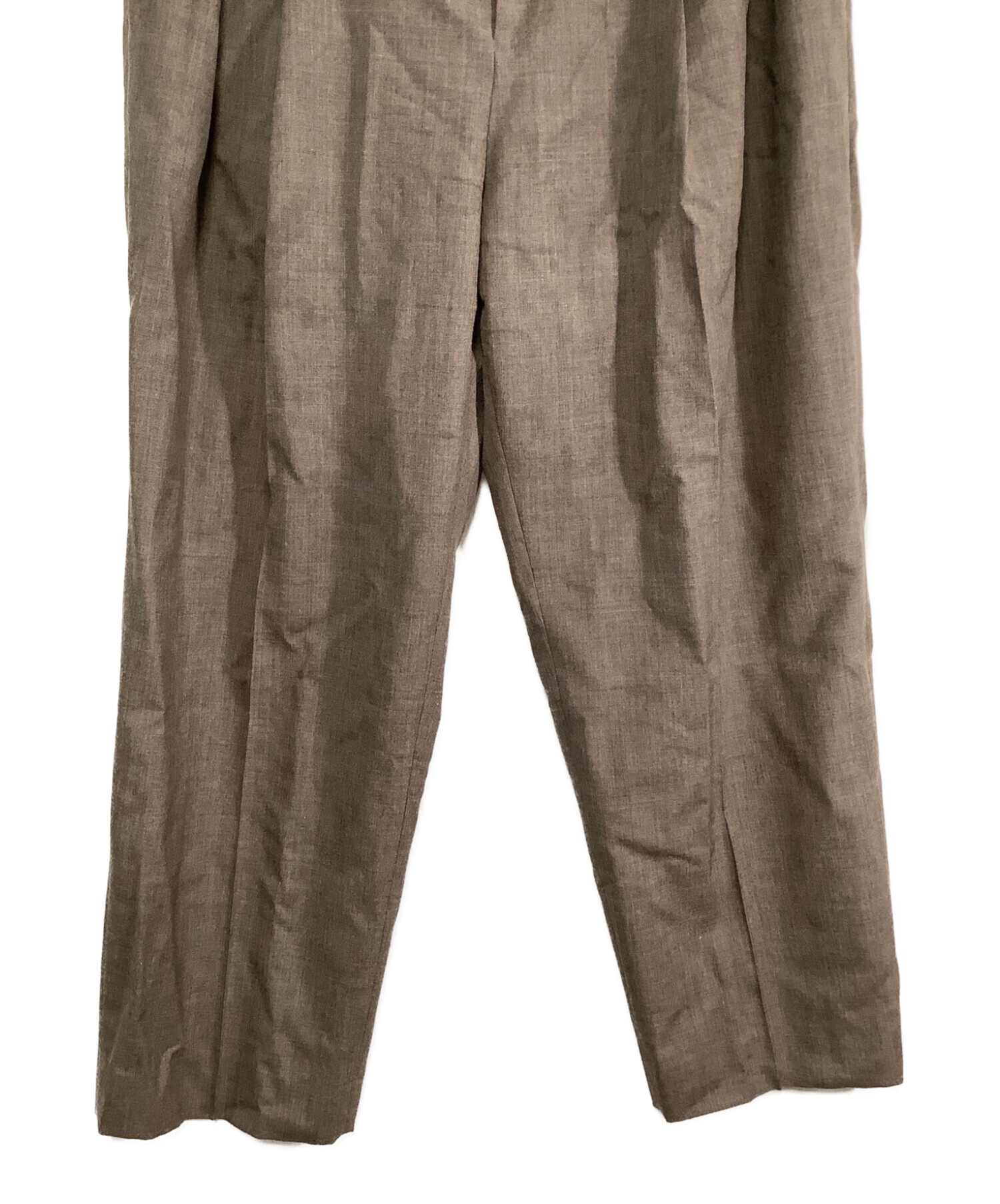 AURALEE (オーラリー) BLUEFACED WOOL WIDE SLACKS ブラウン サイズ:4