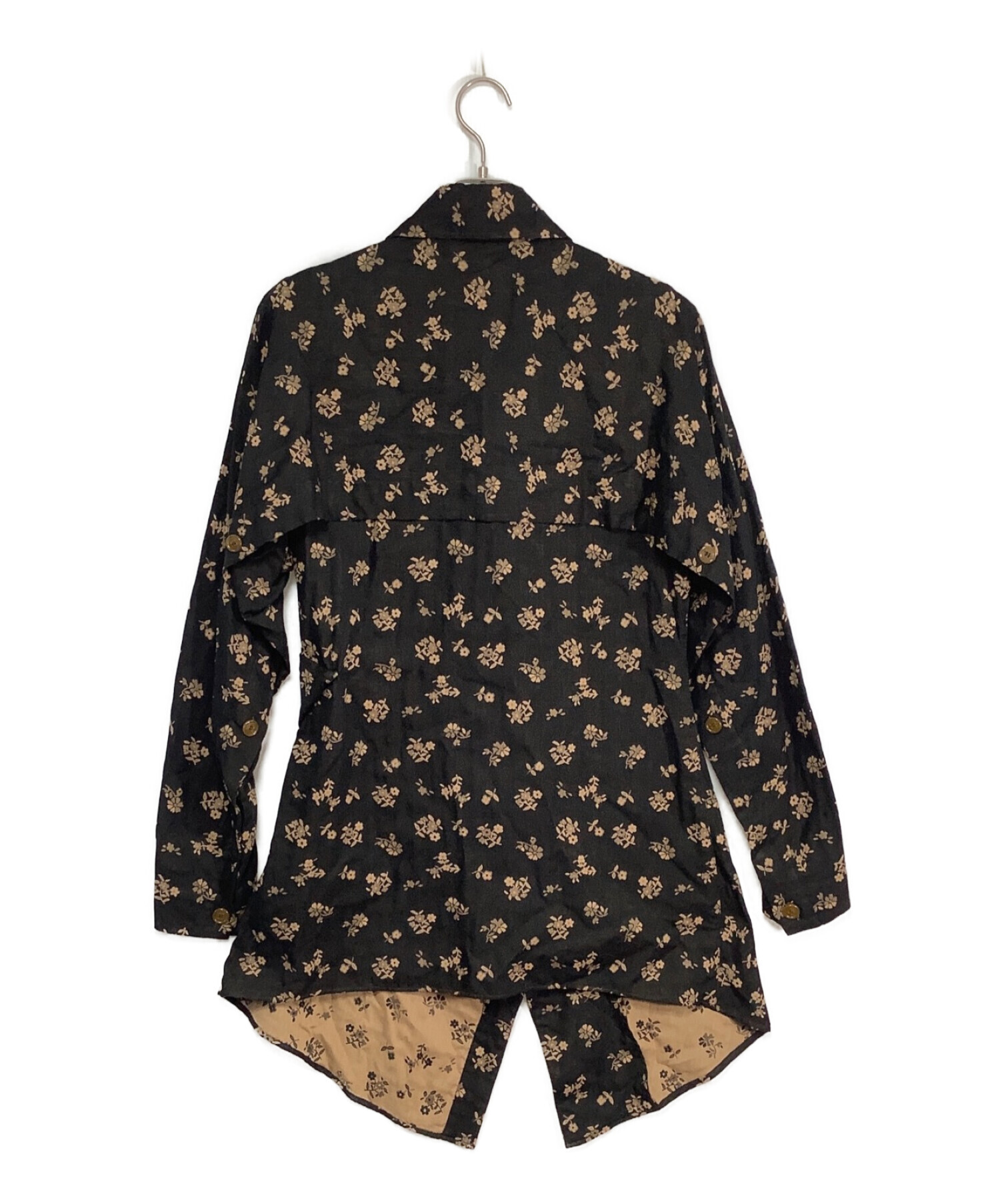 Vivienne Westwood man (ヴィヴィアン ウェストウッド マン) 変形ロングシャツ ブラック サイズ:48 未使用品