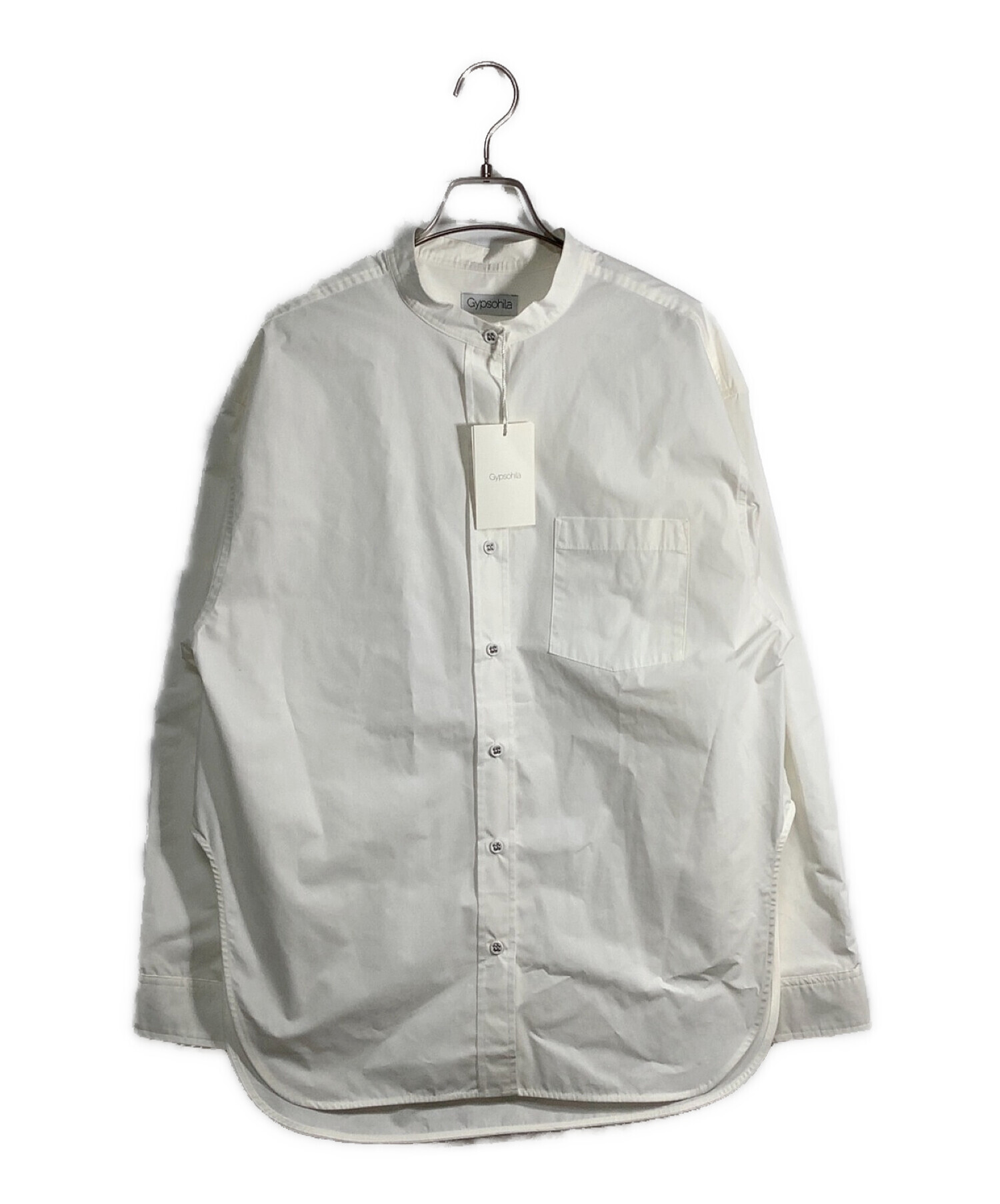 Gypsohila (ジプソフィア) ノーカラーシャツ ホワイト サイズ:FREE 未使用品