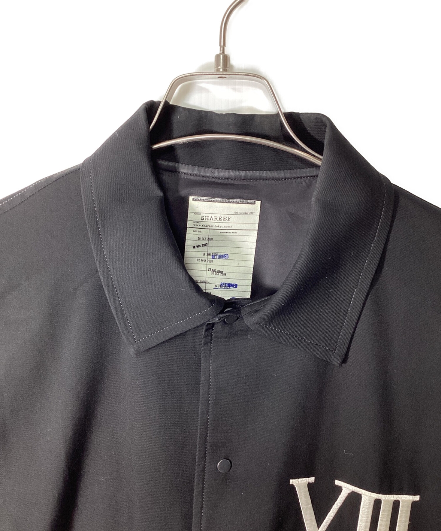 SHAREEF (シャリーフ) ドロップショルダーシャツジャケット ブラック サイズ:size2