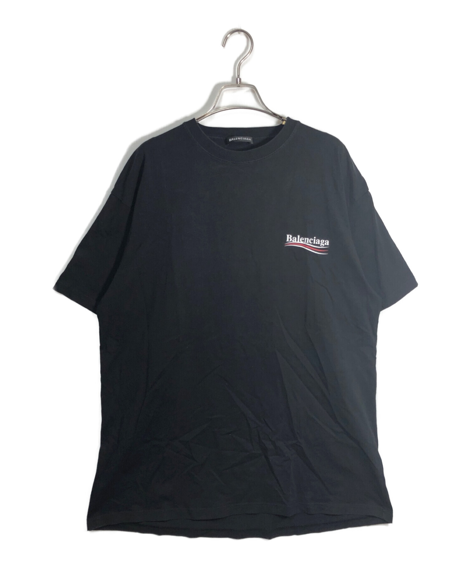 BALENCIAGA (バレンシアガ) Political Campaign Regular Fit T ブラック サイズ:M