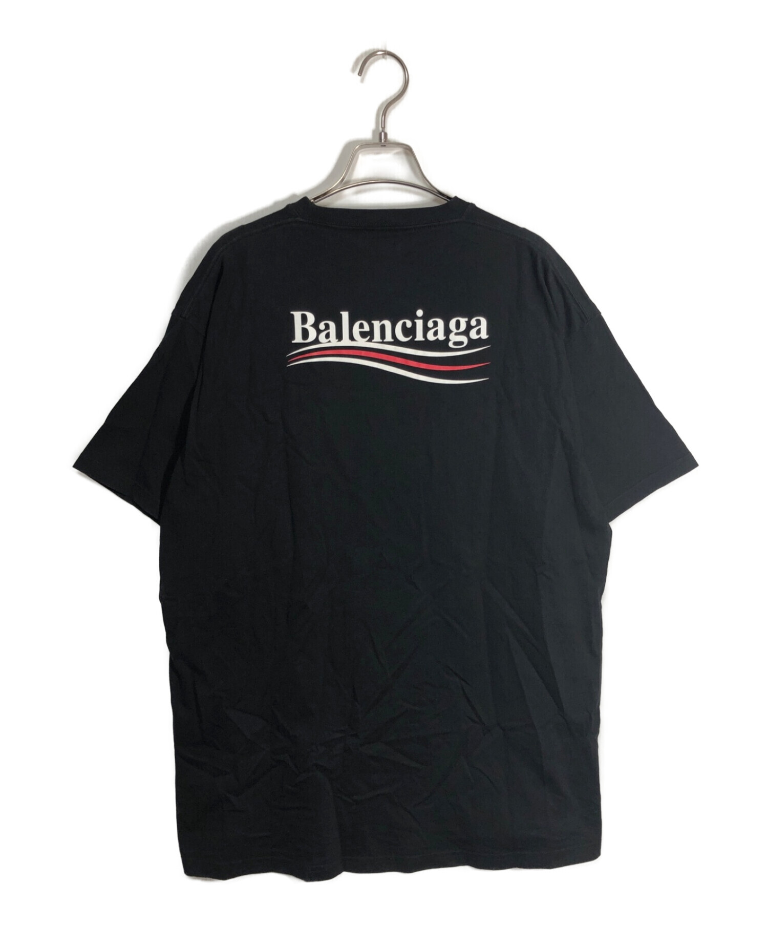 BALENCIAGA (バレンシアガ) Political Campaign Regular Fit T ブラック サイズ:M