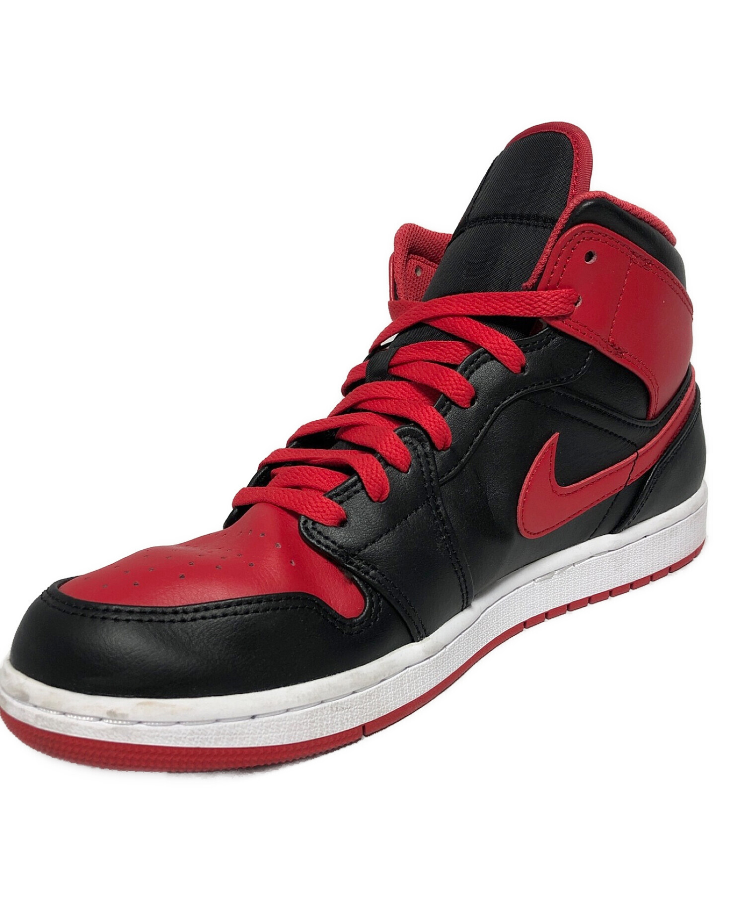 中古・古着通販】NIKE (ナイキ) AIR JORDAN 1 MID レッド×ブラック