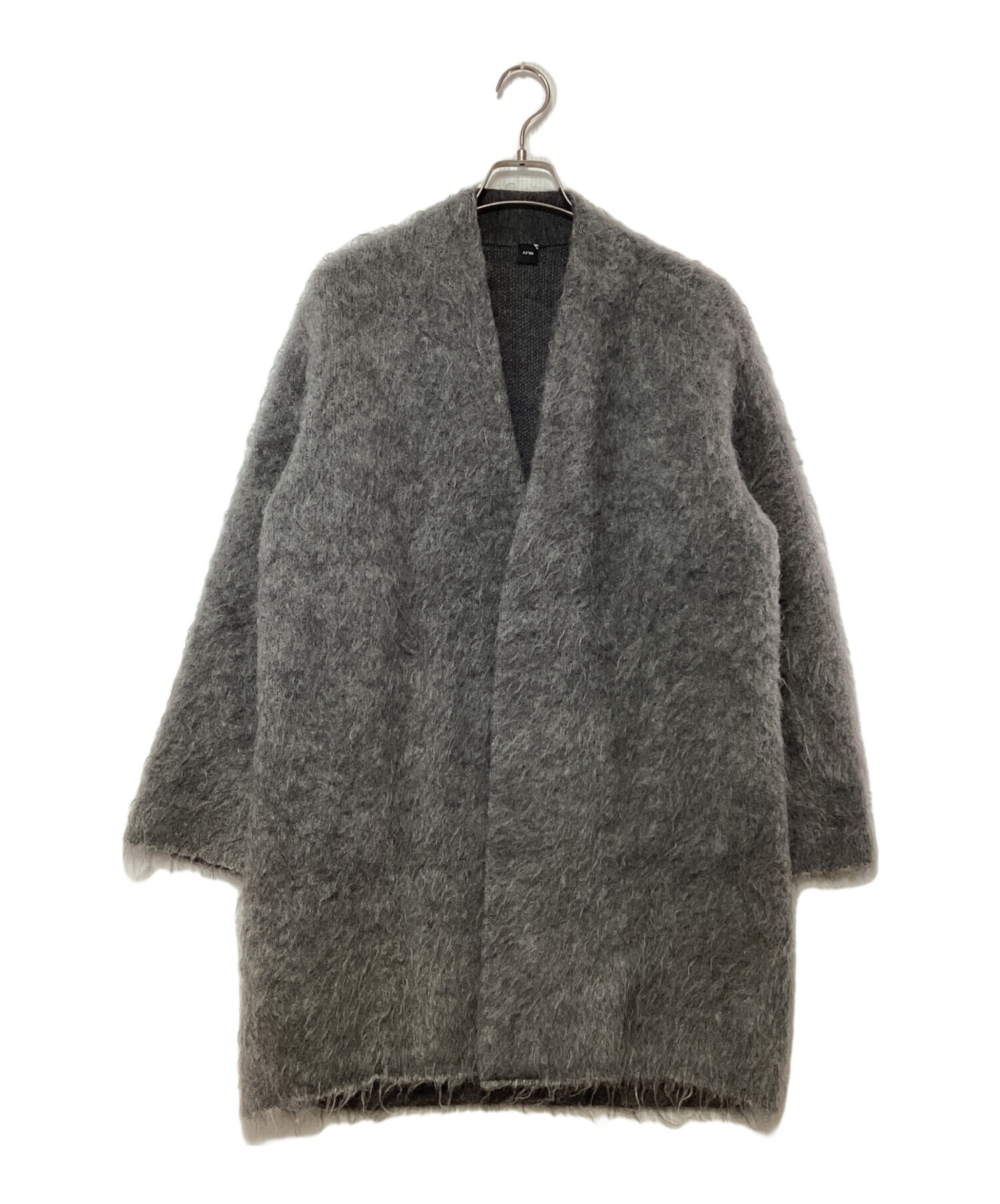 ATON (エイトン) MOHAIR SHAGGY OVERSIZED CARDIGAN グレー サイズ:02