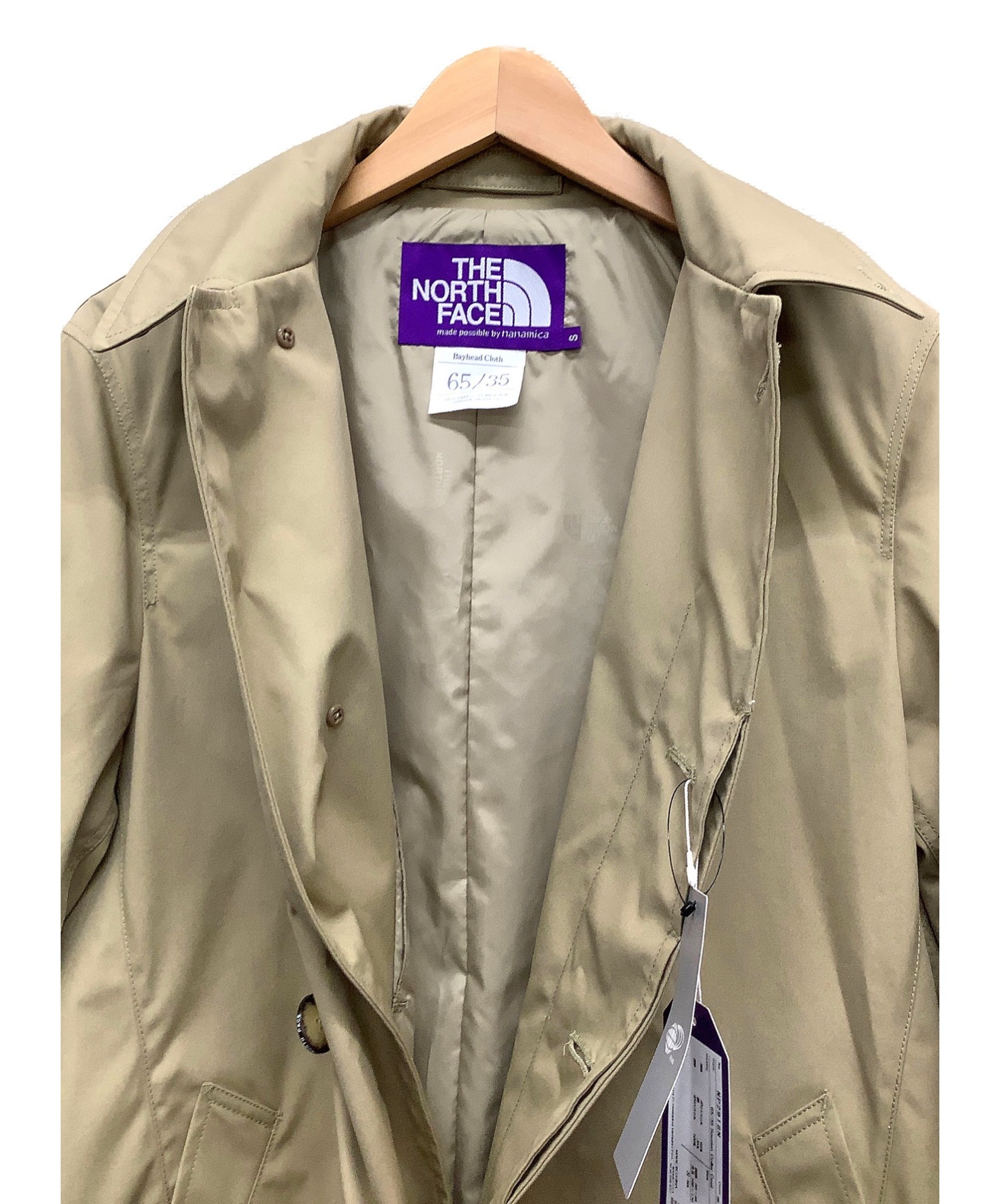 THE NORTH FACE PURPLE LABEL × BEAMS (ザ・ノース・フェイス パープルレーベル×ビームス)  別注65/35ステンカラーコート ベージュ サイズ:65/35 未使用品 無地 春秋物