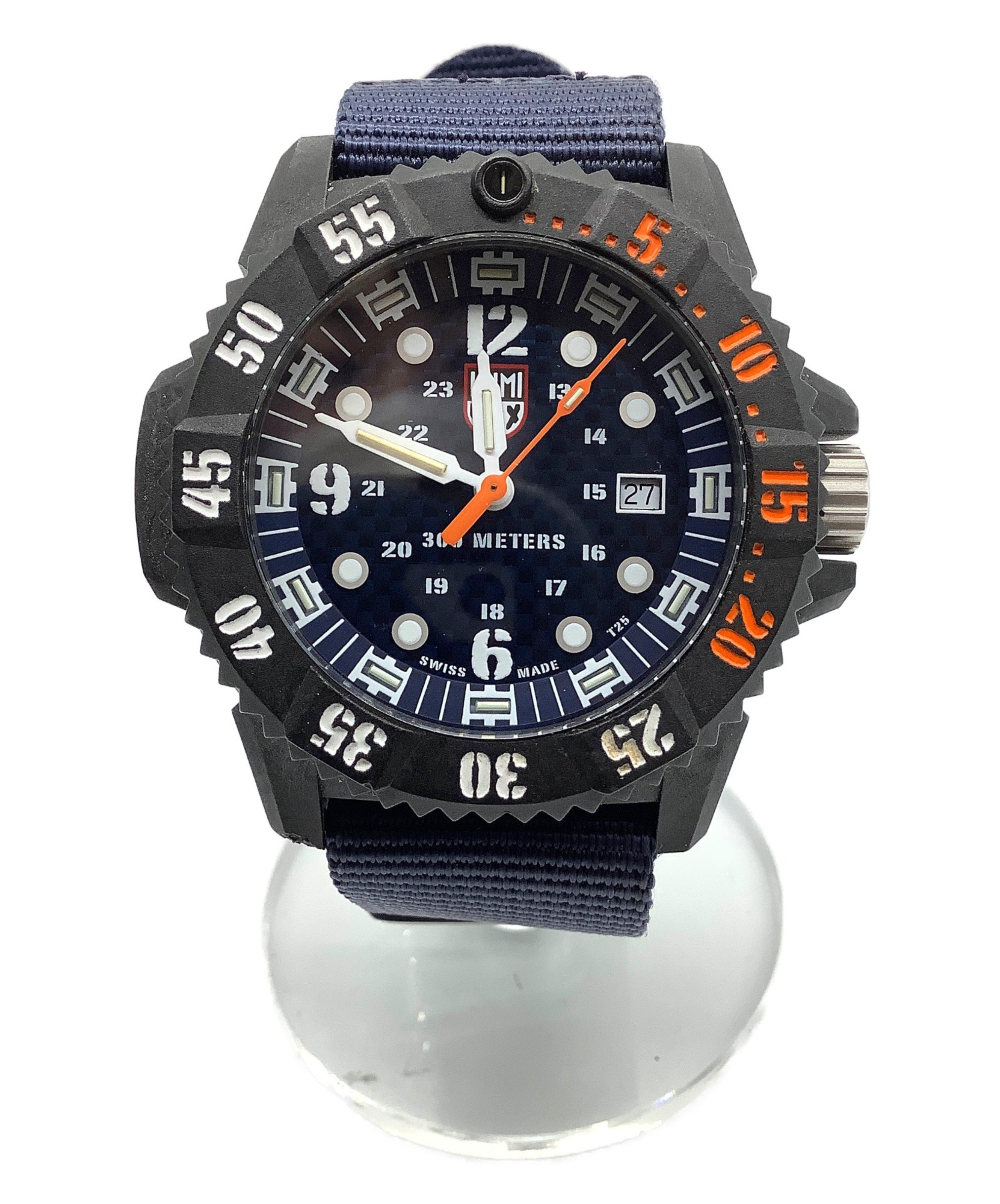 LUMINOX (ルミノックス) ミリタリーウォッチ ネイビー MASTER CARBON SEAL series Ref.3803 C  アナログクォーツ 動作確認