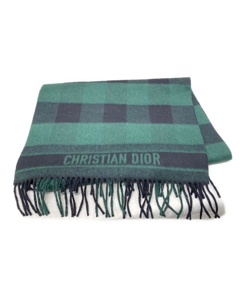 Christian Dior クリスチャンディオール ウール マフラー チェック ...
