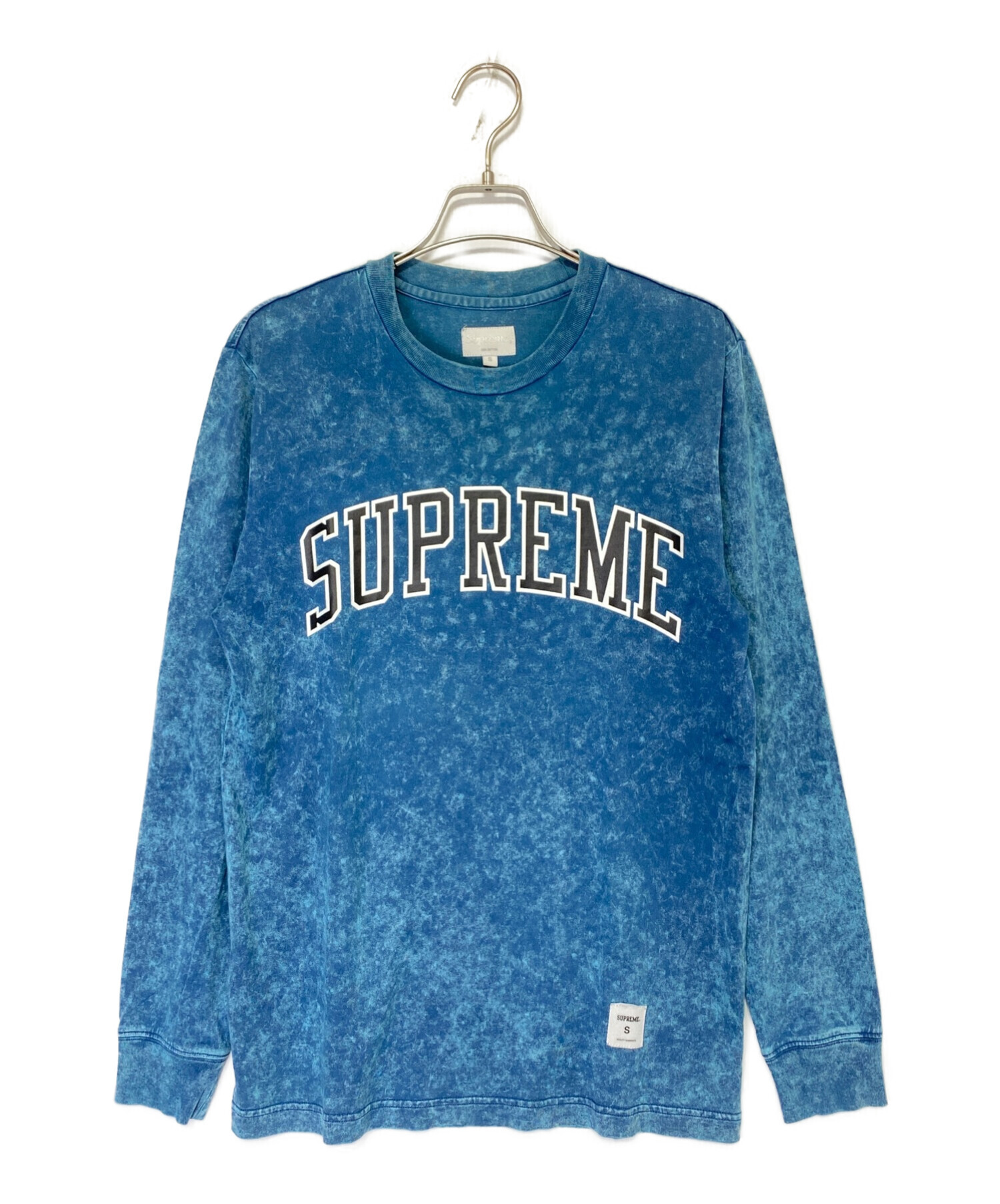 SUPREME (シュプリーム) Acid wash arc Logo L/S Tee ブルー サイズ:S