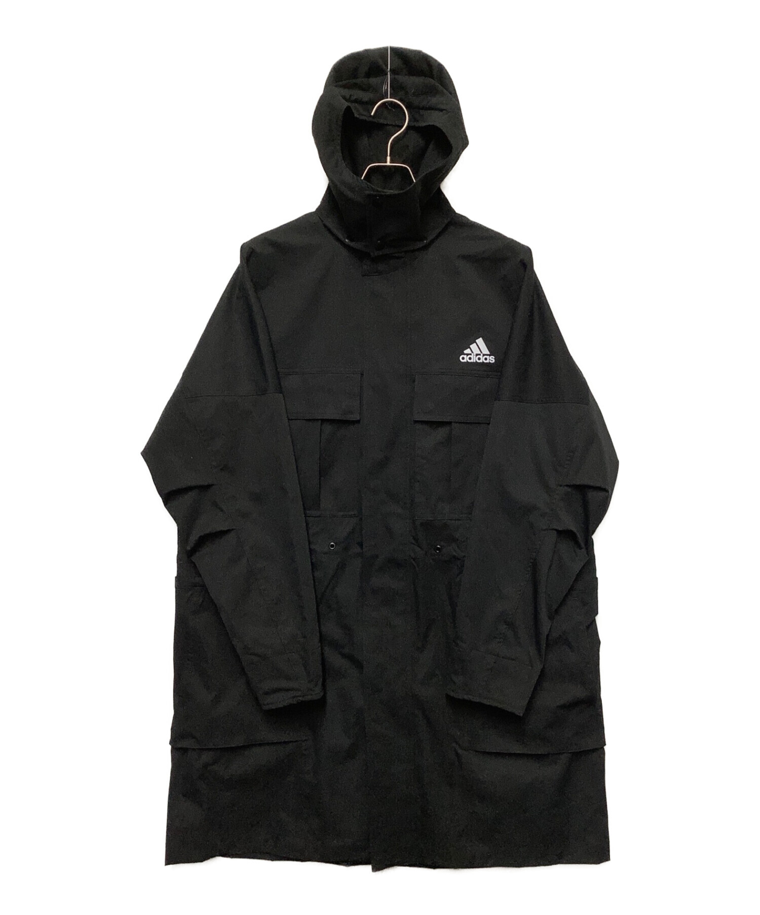 adidas (アディダス) ロング ウーブンジャケット ブラック サイズ:XL