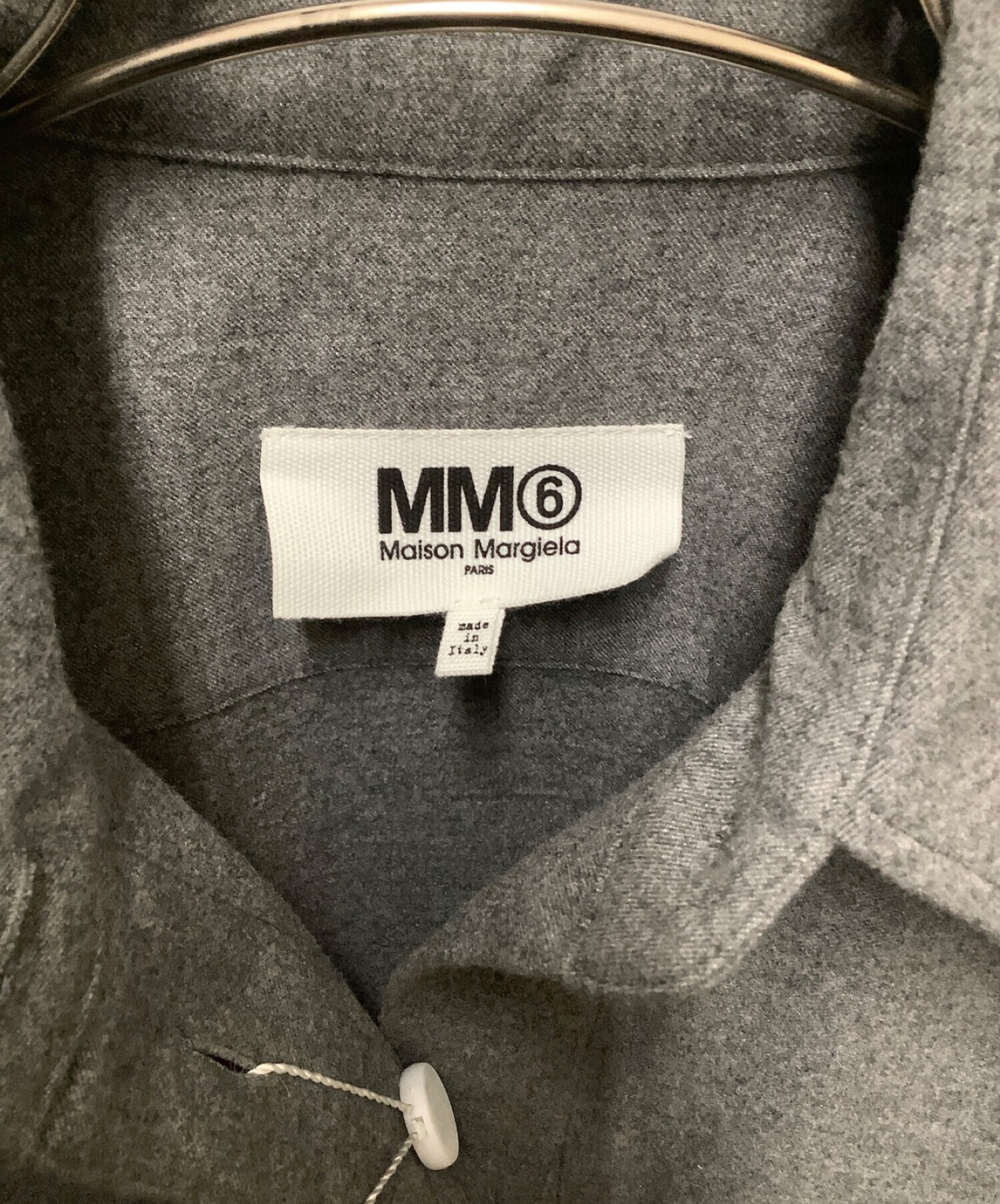 MM6 Maison Margiela (エムエムシックス メゾンマルジェラ) シャツドレスワンピース グレー サイズ:36 未使用品