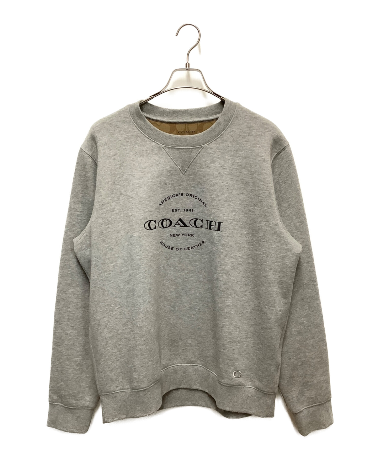 中古・古着通販】COACH (コーチ) 裏起毛スウェット グレー サイズ:L