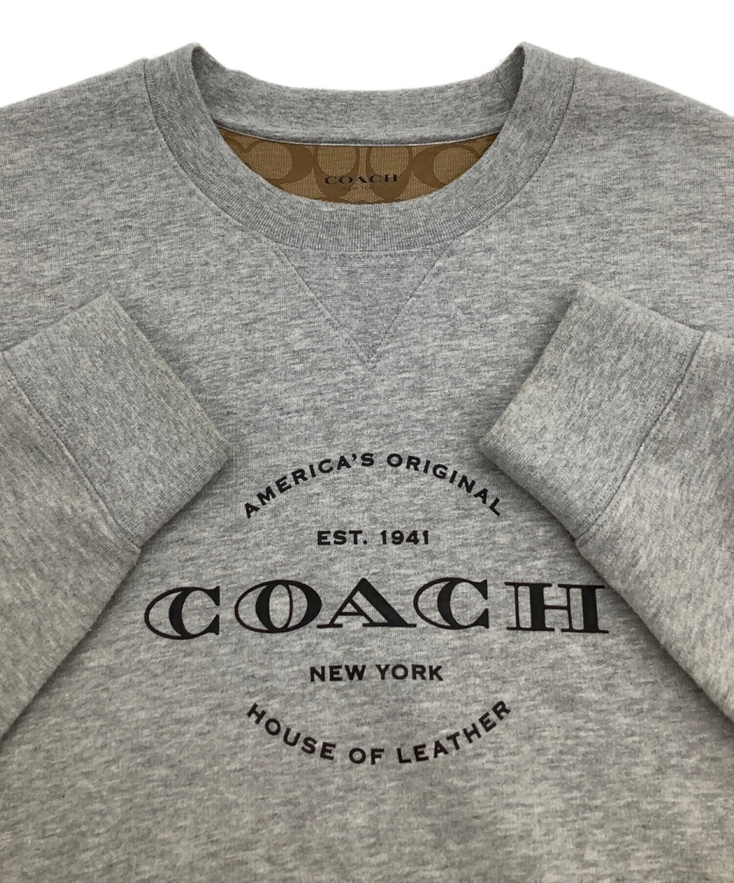 中古・古着通販】COACH (コーチ) 裏起毛スウェット グレー サイズ:L