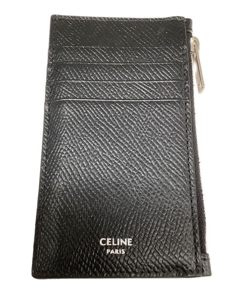 【中古・古着通販】CELINE (セリーヌ) コンパクト ジップドカードホルダー / ブラック｜ブランド・古着通販 トレファク公式【TREFAC  FASHION】スマホサイト