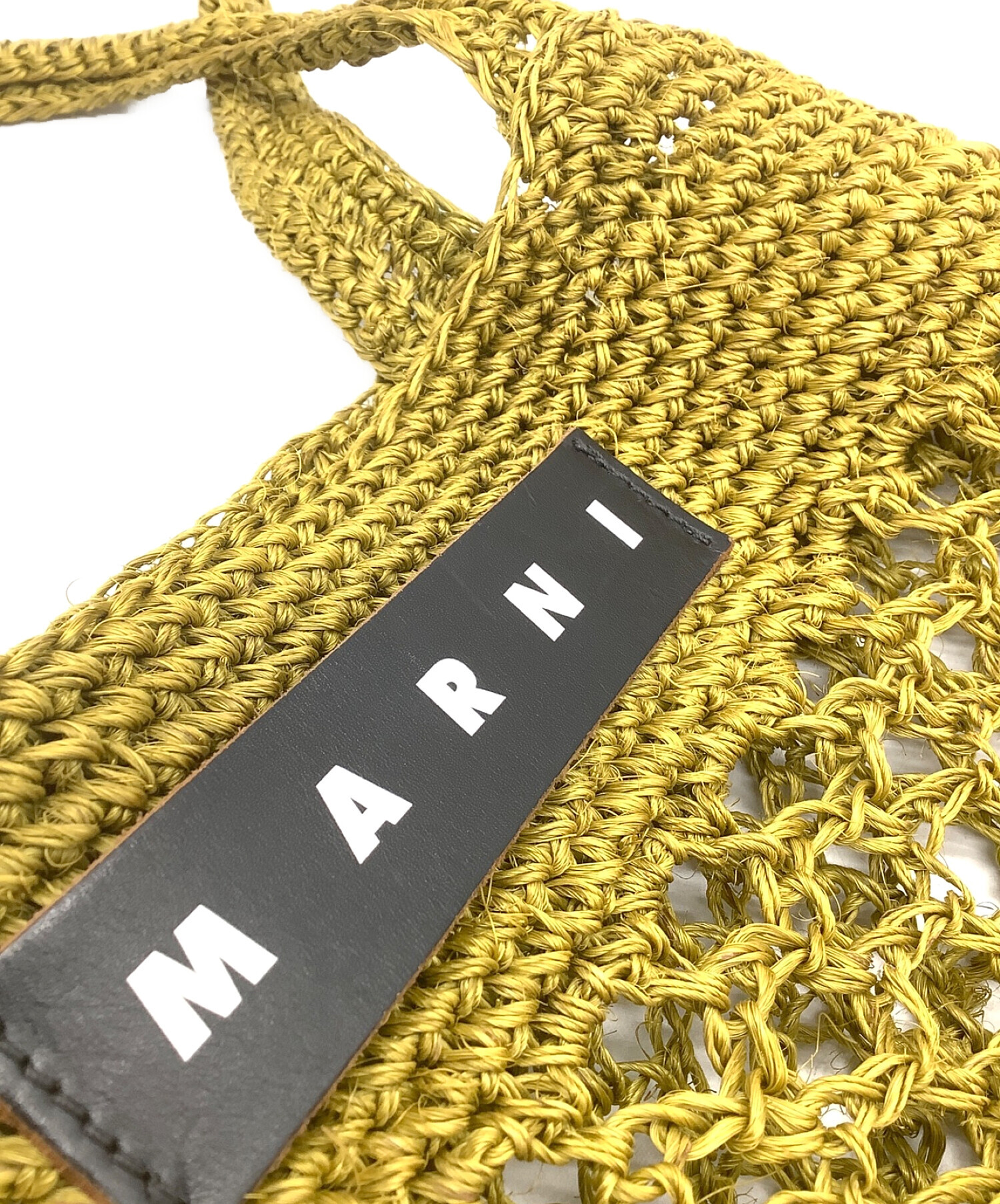 MARNI (マルニ) フィケクロシェ メッシュバッグ イエロー×グリーン