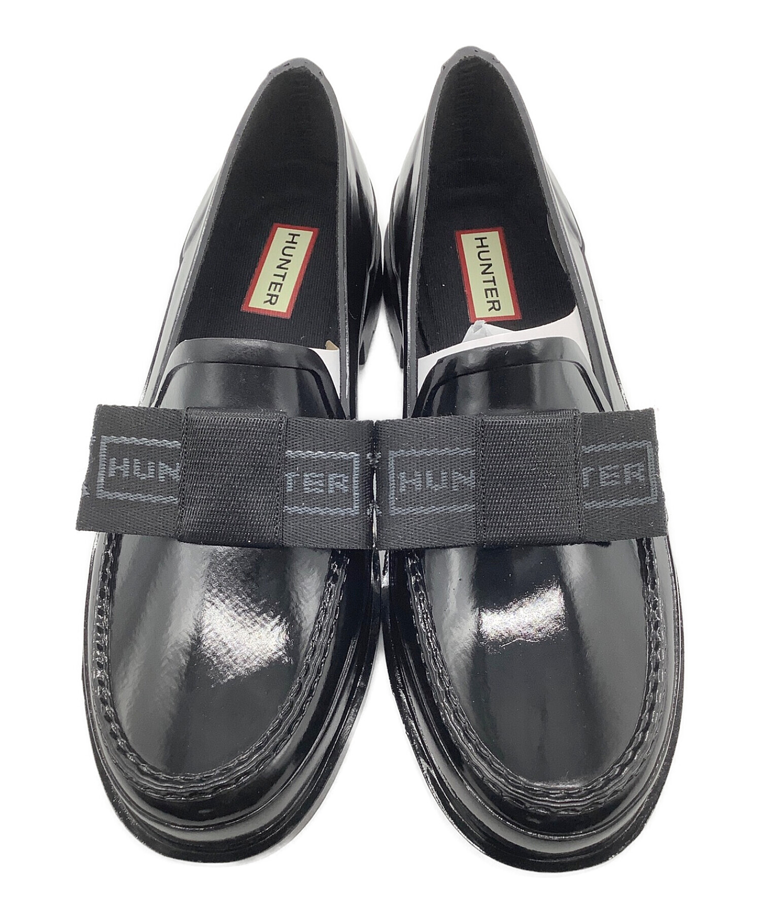 中古・古着通販】HUNTER (ハンター) W BOW PENNY LOAFER ブラック