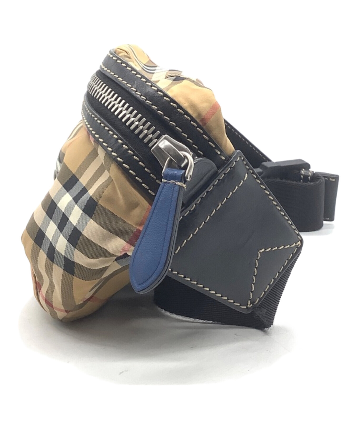 中古・古着通販】BURBERRY (バーバリー) ノバチェックナイロンウエストバック ベージュ×ブラック｜ブランド・古着通販  トレファク公式【TREFAC FASHION】スマホサイト