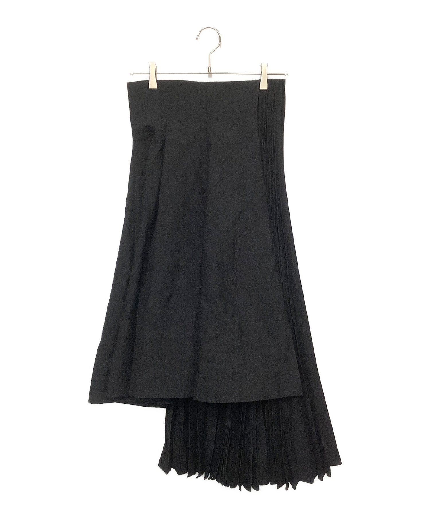 Christian Dior (クリスチャン ディオール) アシンメトリー ラップスカート ブラック サイズ:4