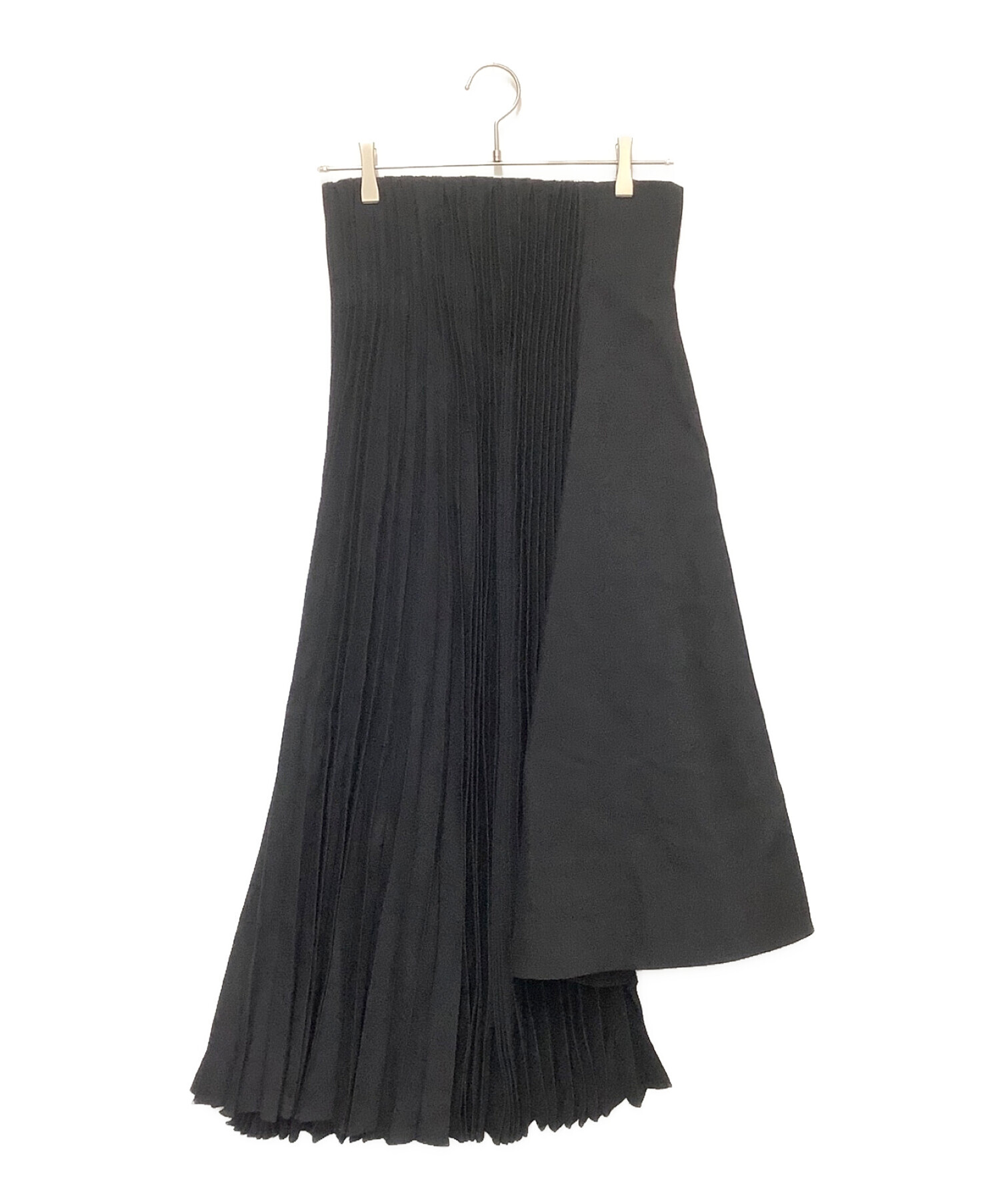 Christian Dior (クリスチャン ディオール) アシンメトリー ラップスカート ブラック サイズ:4