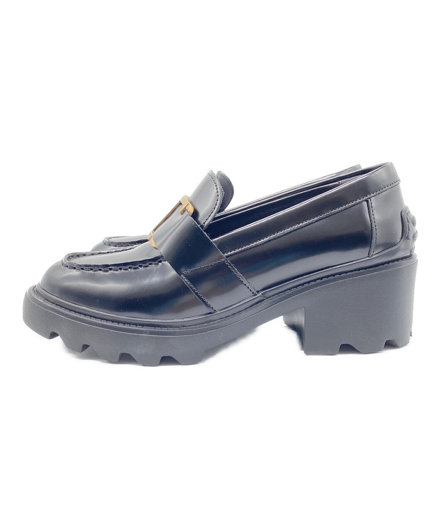 中古・古着通販】TOD'S (トッズ) T TIMELESS Leather Loafers ブラック サイズ:37｜ブランド・古着通販  トレファク公式【TREFAC FASHION】スマホサイト