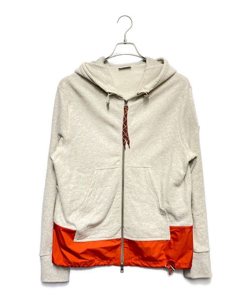 【中古・古着通販】MONCLER (モンクレール) MAGLIA CARDIGAN C/CAPPUCCIO オレンジ×グレー  サイズ:M｜ブランド・古着通販 トレファク公式【TREFAC FASHION】スマホサイト