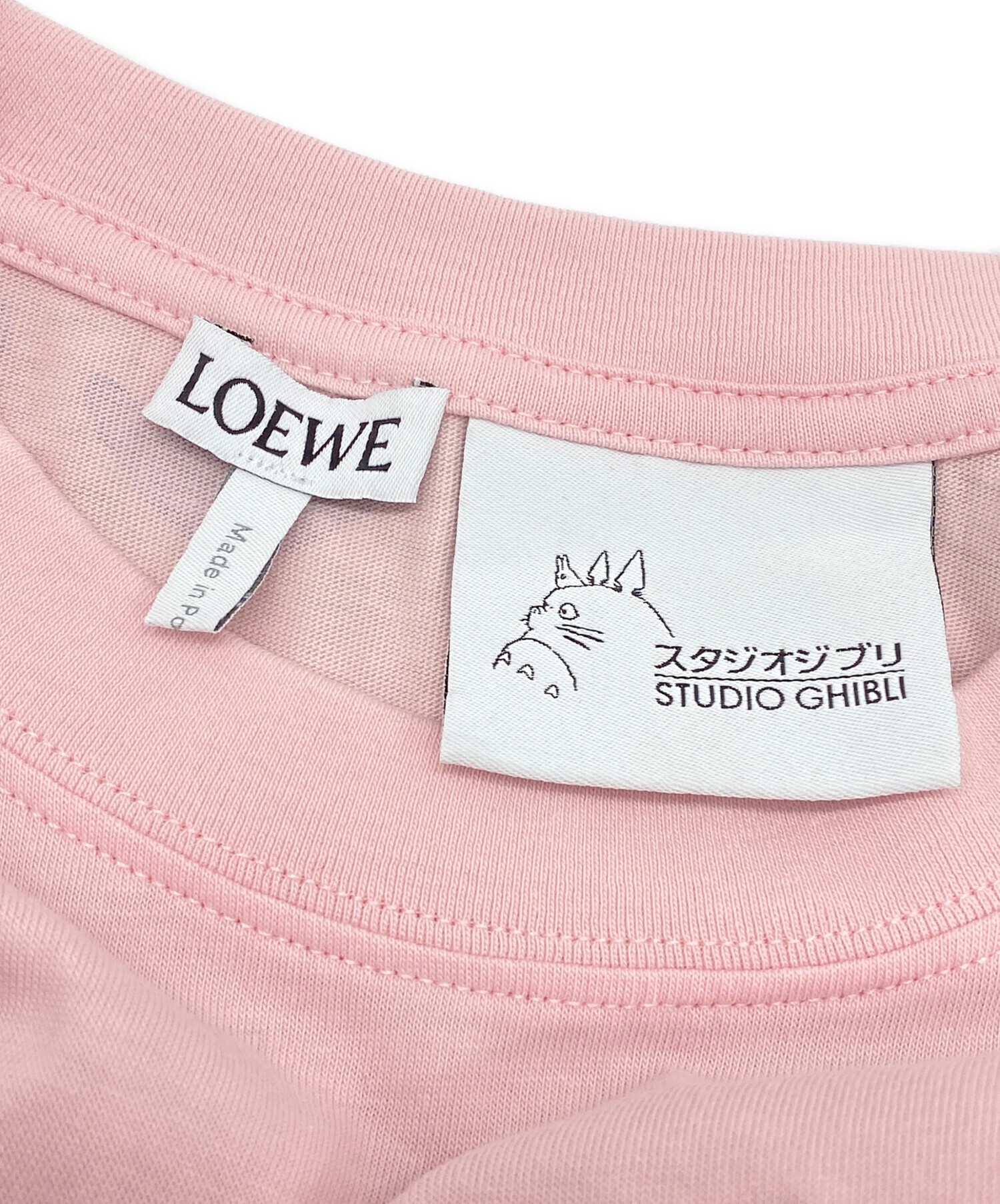 LOEWE (ロエベ) LOEWE となりのトトロ Tシャツ ピンク サイズ:XS