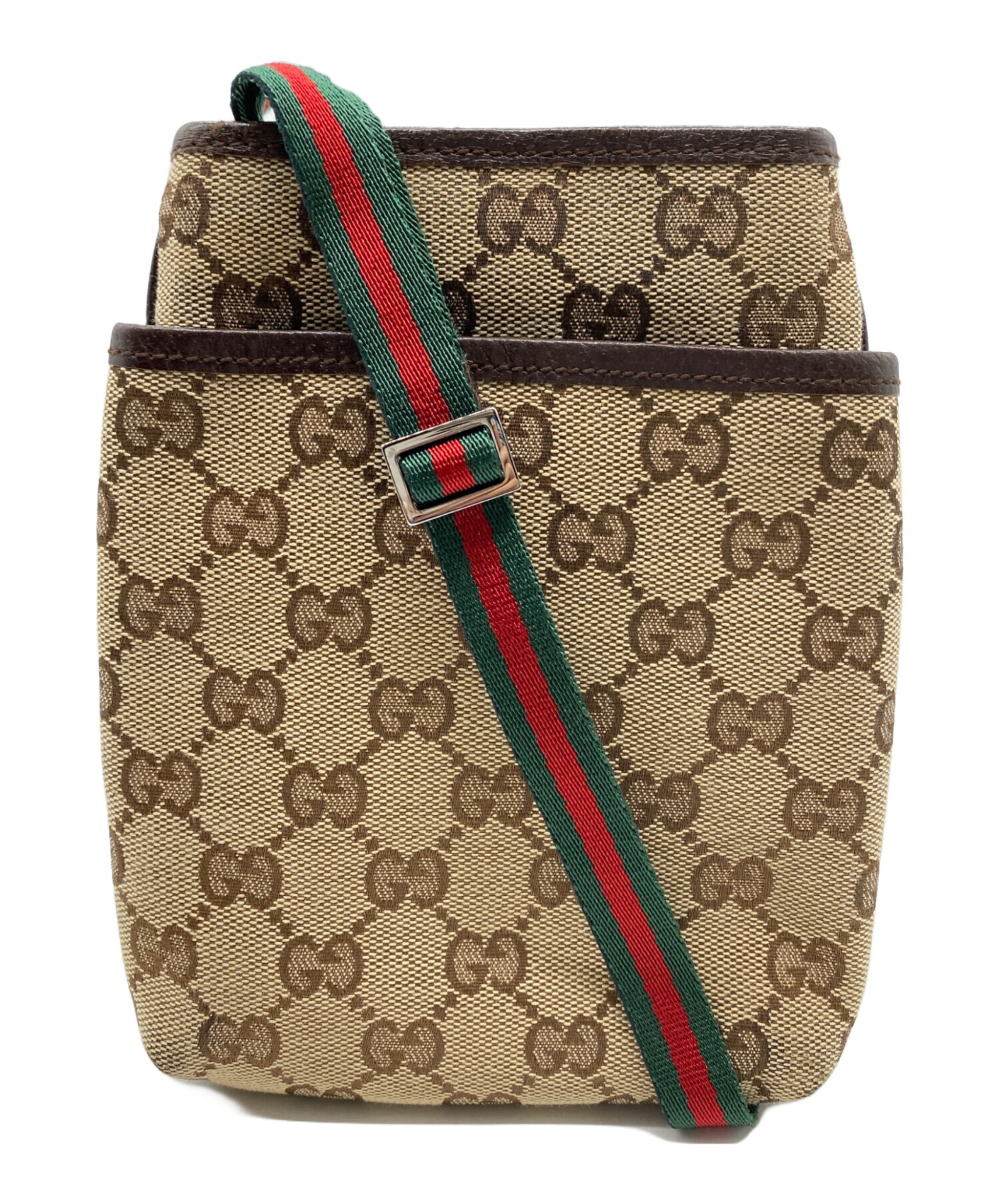 中古・古着通販】GUCCI (グッチ) シェリーライン GGキャンバスショルダーバッグ ブラウン｜ブランド・古着通販 トレファク公式【TREFAC  FASHION】スマホサイト