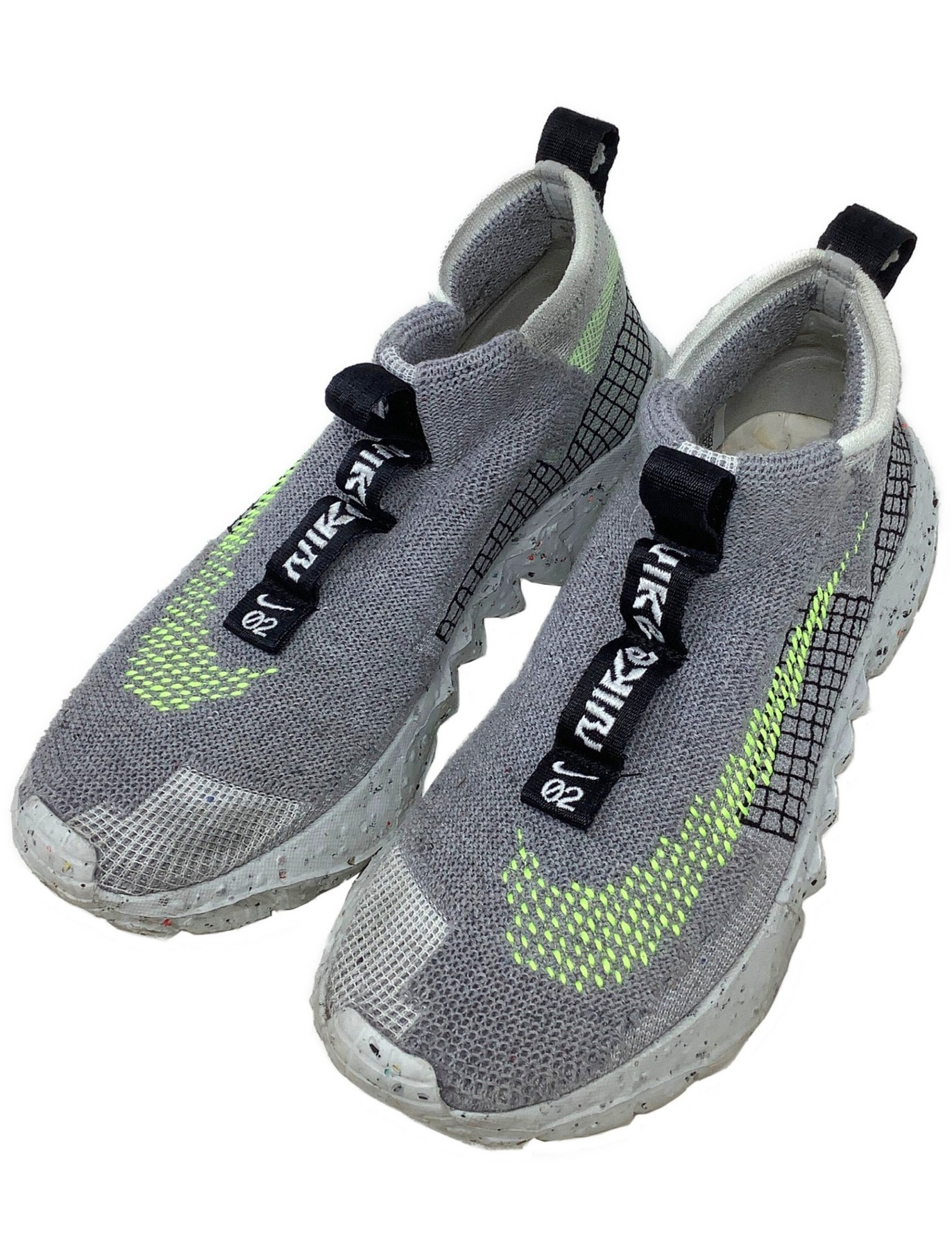 NIKE (ナイキ) SPACE HIPPIE 02 Grey Volt グレー サイズ:26.5cm