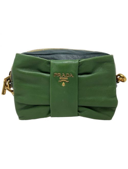 発注先 PRADA プラダ ショルダーバッグ - 緑 【古着】【中古