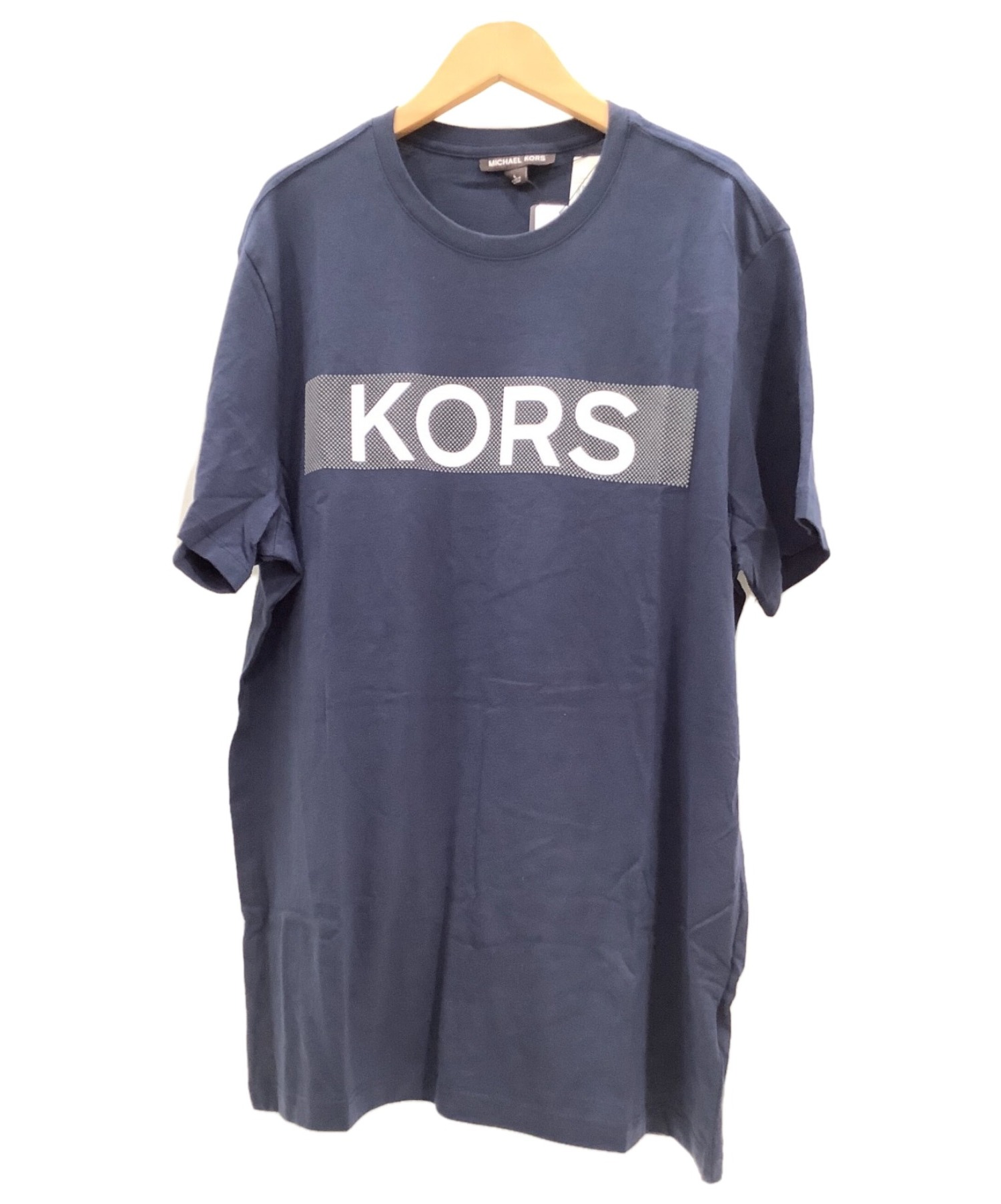 MICHAEL KORS (マイケルコース) プリントTシャツ ネイビー サイズ:L 未使用品