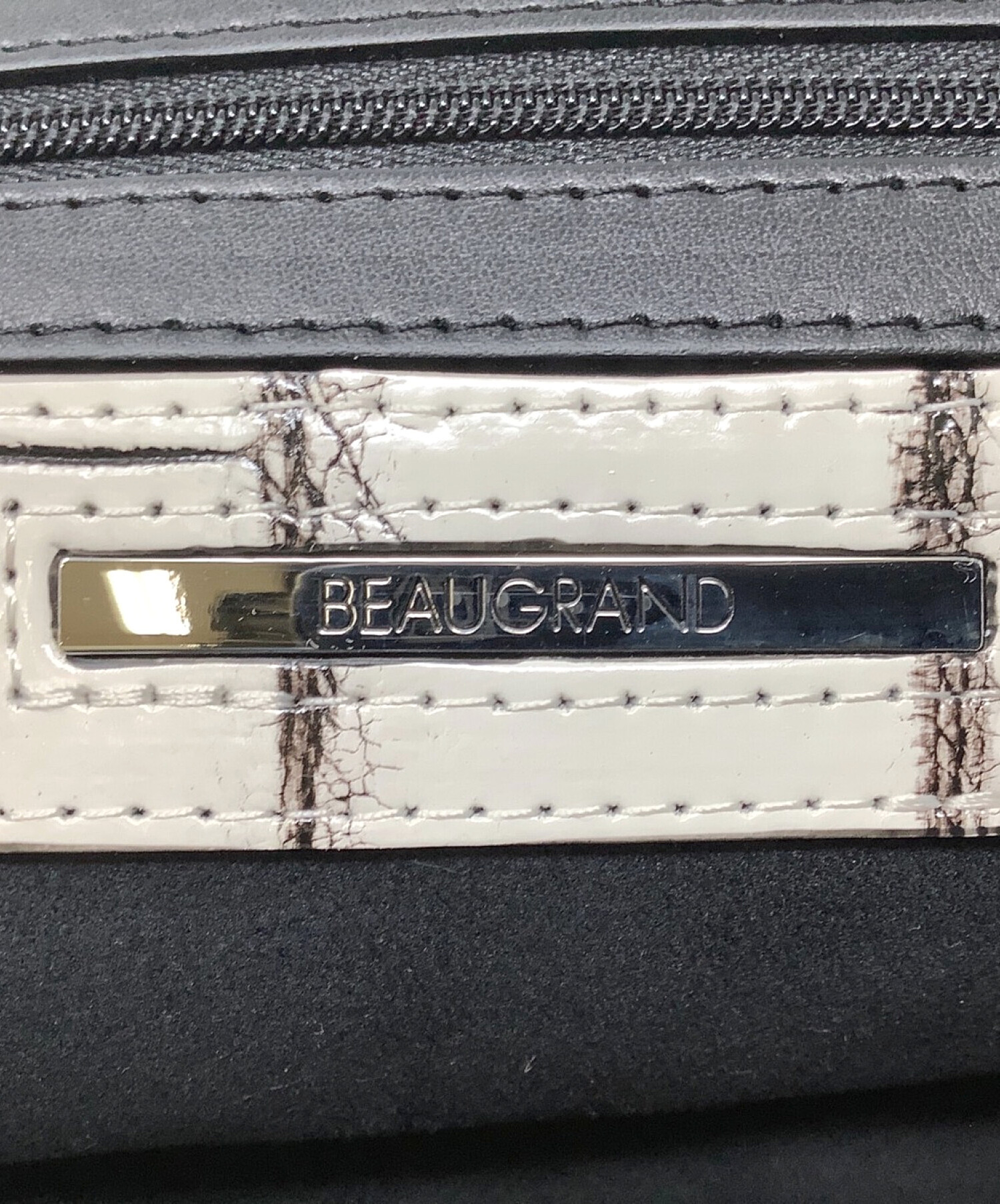 中古・古着通販】BEAUGRAND (ボーグラン) クロコ切替クラッチバッグ