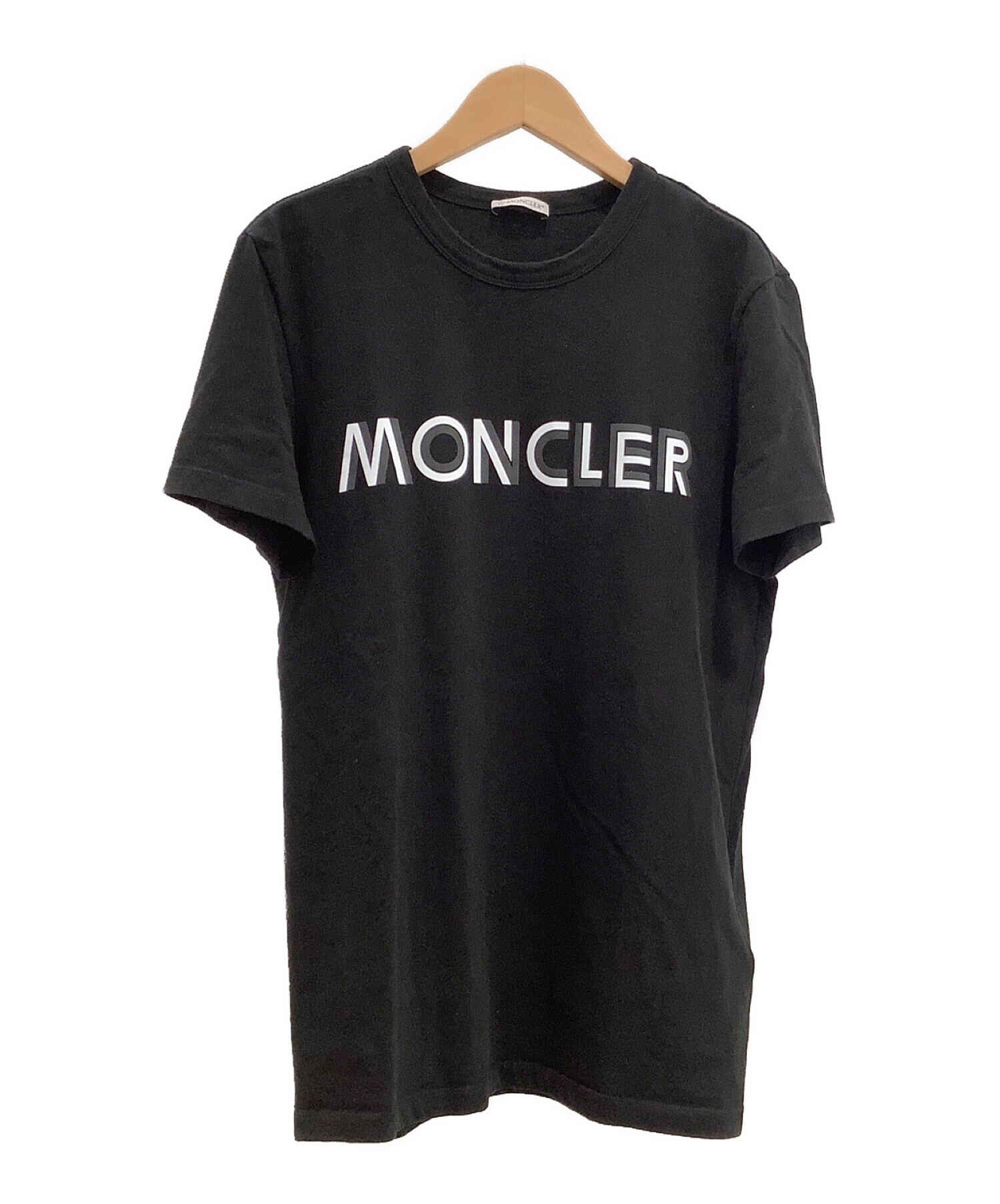 中古・古着通販】MONCLER (モンクレール) Tシャツ ブラック サイズ:Ｓ ...