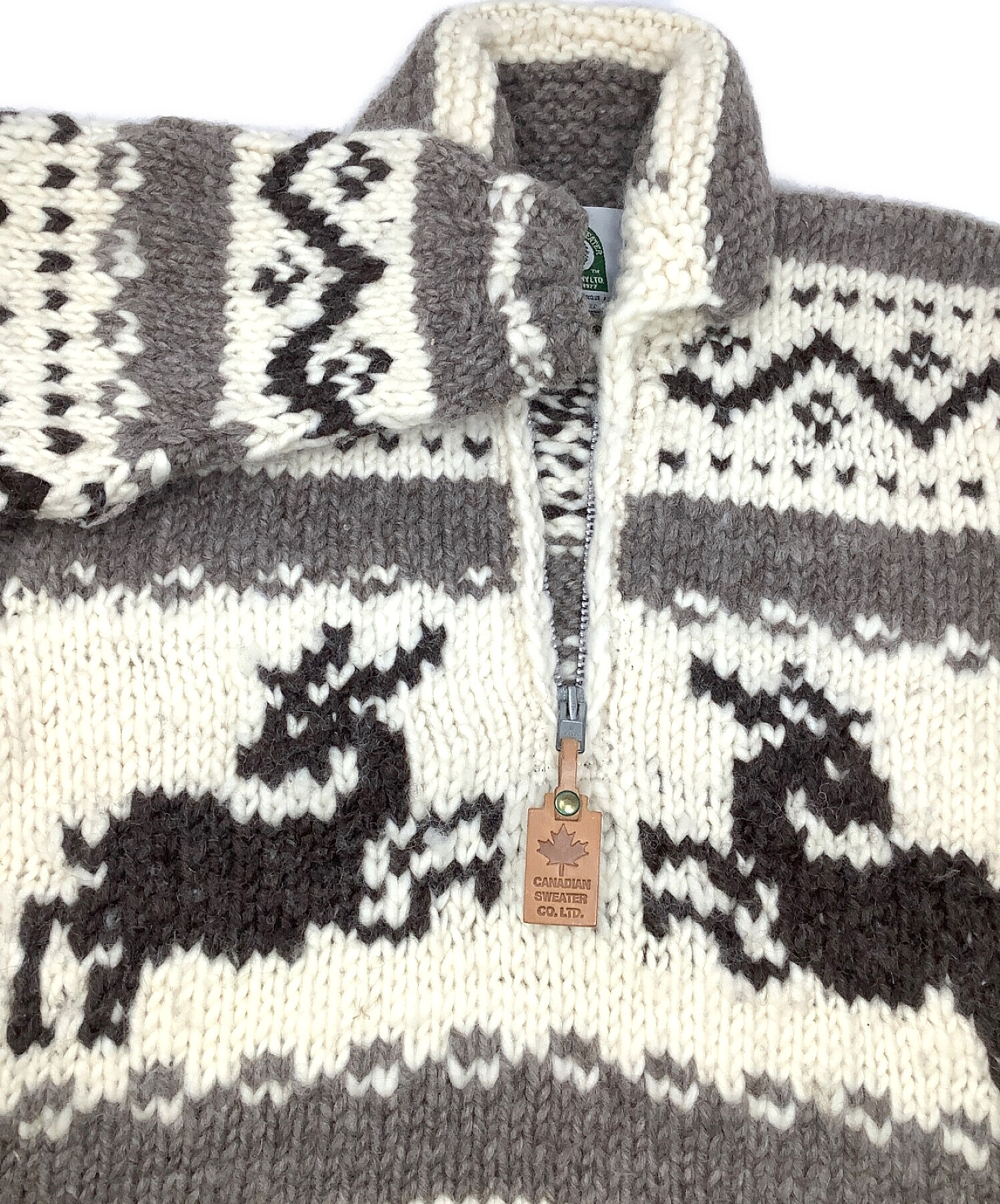 人気No1 CANADIAN SWEATER COMPANYカウチンニットセーター - トップス