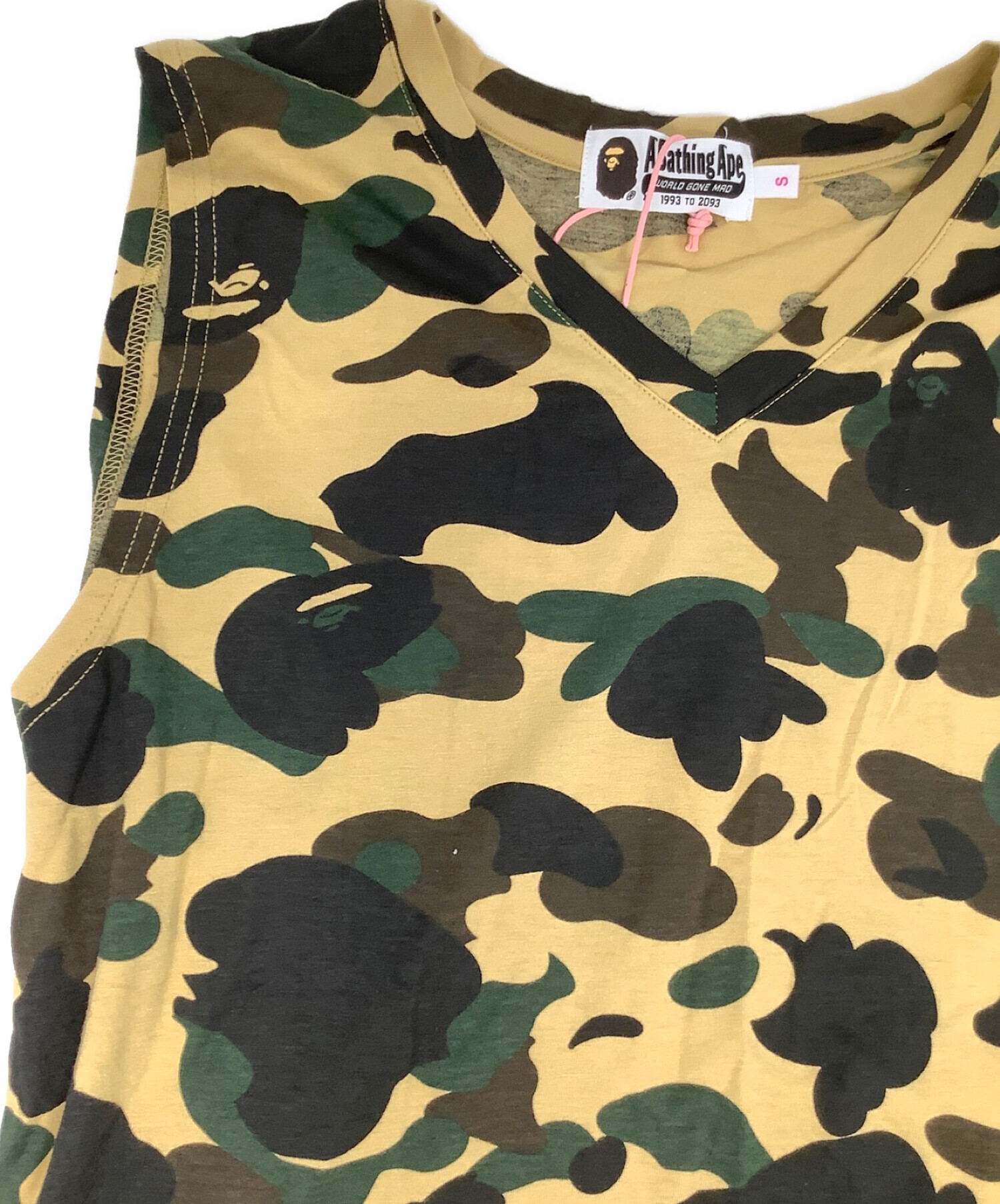 A BATHING APE (ア ベイシング エイプ) ノースリーブカットソー ベージュ サイズ:ｓ 未使用品