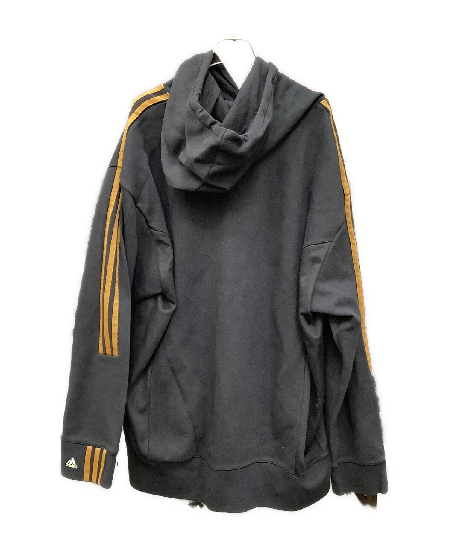 中古・古着通販】adidas (アディダス) プルオーバーパーカー ブラック