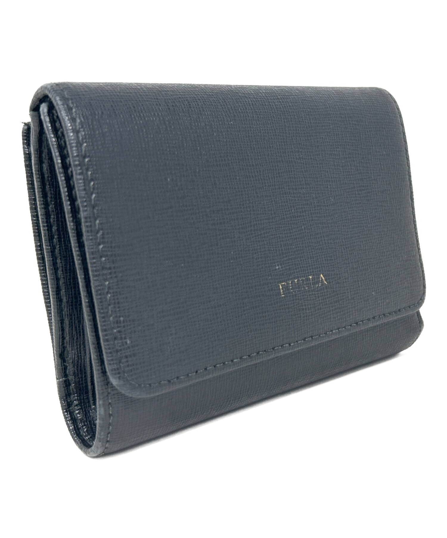 中古・古着通販】FURLA (フルラ) 3つ折り財布 ブラック