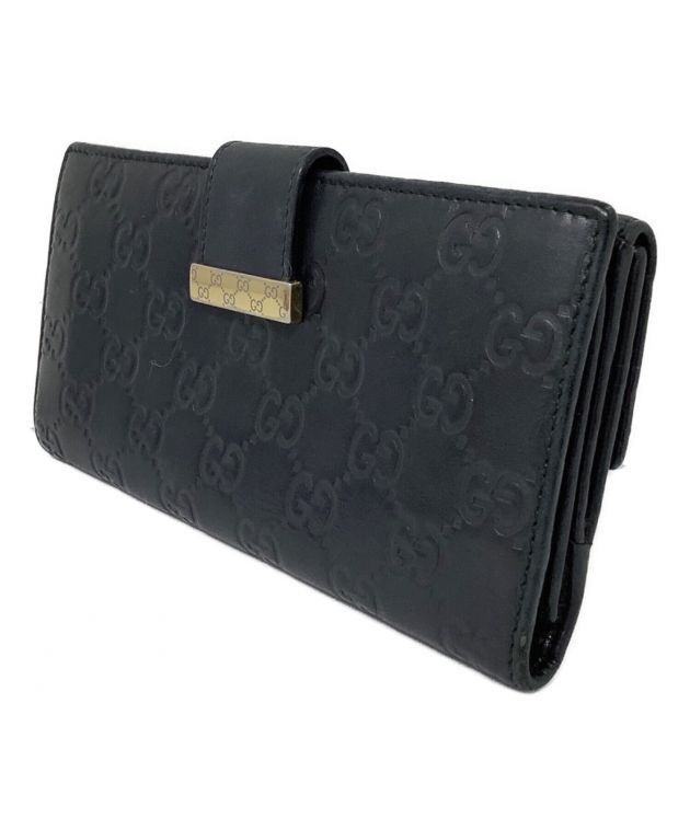 中古・古着通販】GUCCI (グッチ) Wホック長財布 ブラック｜ブランド・古着通販 トレファク公式【TREFAC FASHION】スマホサイト