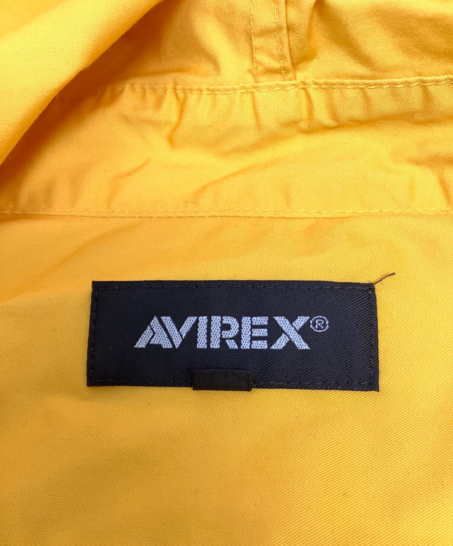 AVIREX (アヴィレックス) ワッペンフーディーシャツ イエロー サイズ:２XL