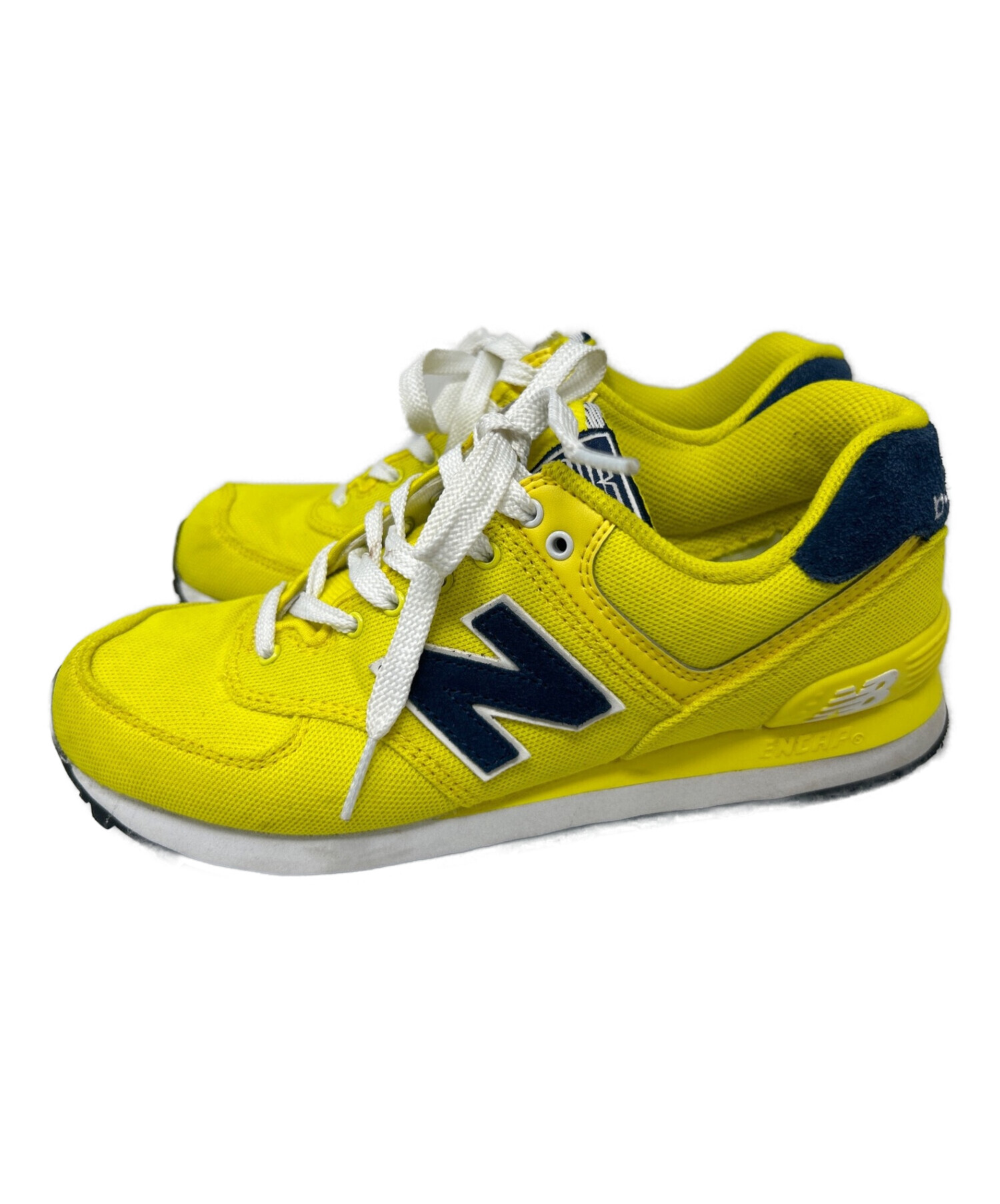 NEW BALANCE (ニューバランス) ローカットスニーカー イエロー サイズ:24