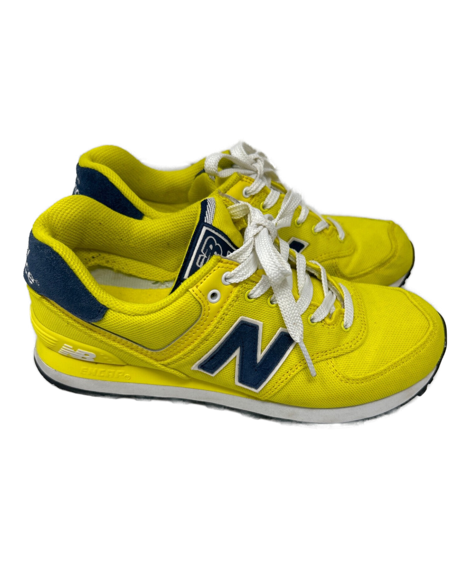 NEW BALANCE (ニューバランス) ローカットスニーカー イエロー サイズ:24