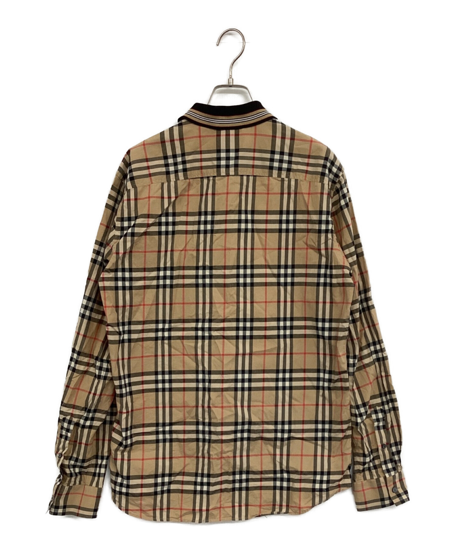 BURBERRY (バーバリー) ノヴァチェックロングスリーブシャツ ベージュ サイズ:M