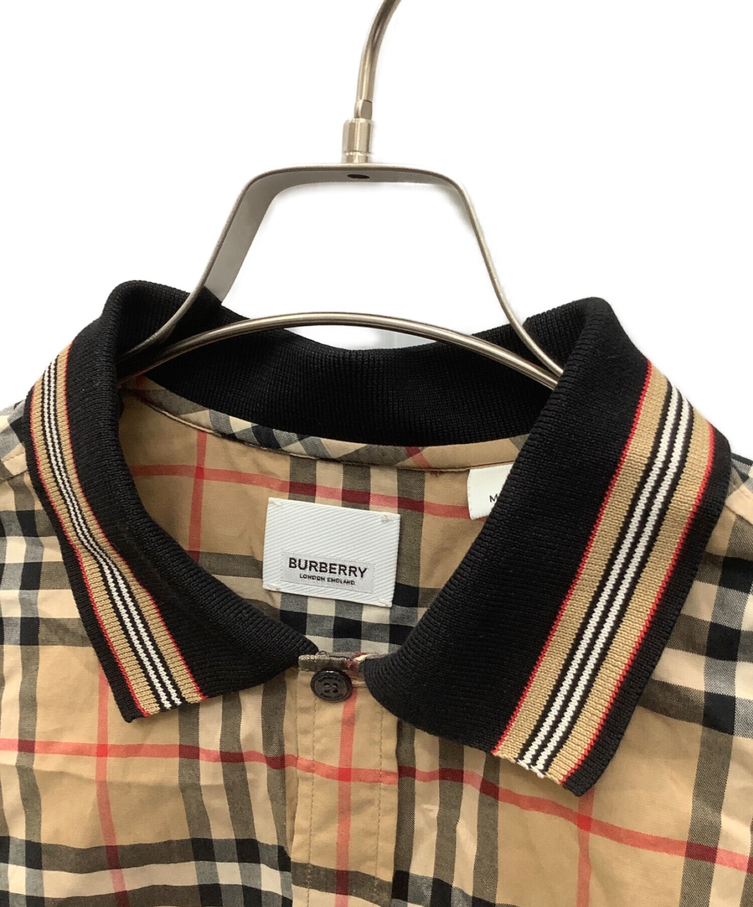 BURBERRY (バーバリー) ノヴァチェックロングスリーブシャツ ベージュ サイズ:M