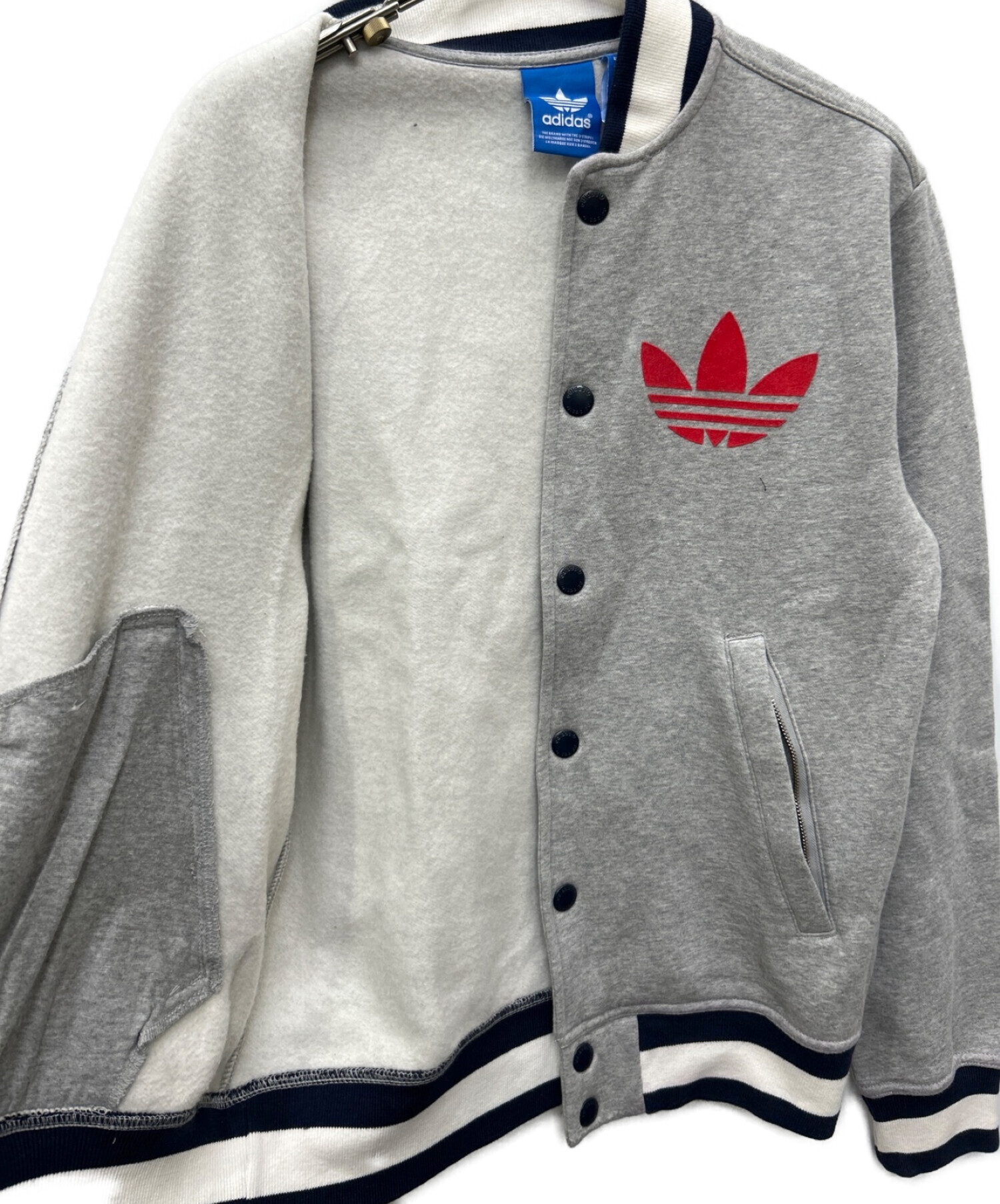 adidas (アディダス) バーシティジャケット グレー サイズ:ｓ