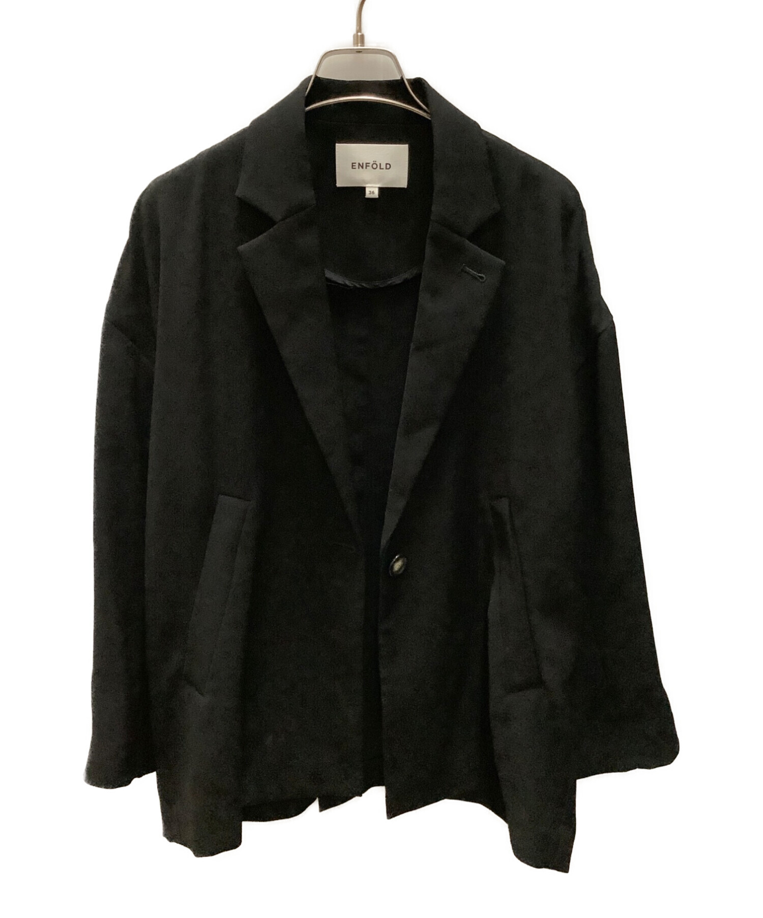 ブラックサイズ36ENFOLD　THICKEN BOX-JACKET　黒