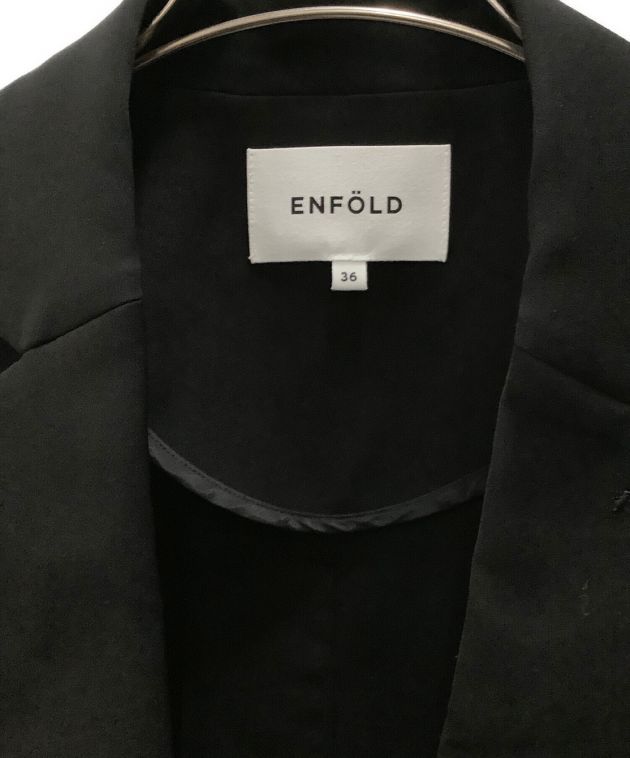 ENFOLD (エンフォルド) THICKEN BOX-JACKET ブラック サイズ:36