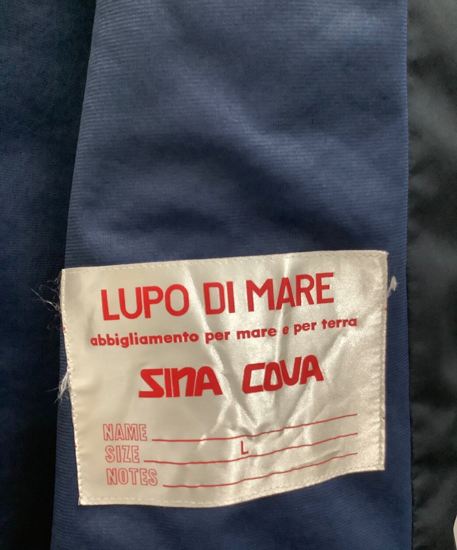 LUPO DI MARE SINA COVA (ルポ ディ マーレ シナコバ) セットアップウォームアップスーツ ネイビー サイズ:Ｌ