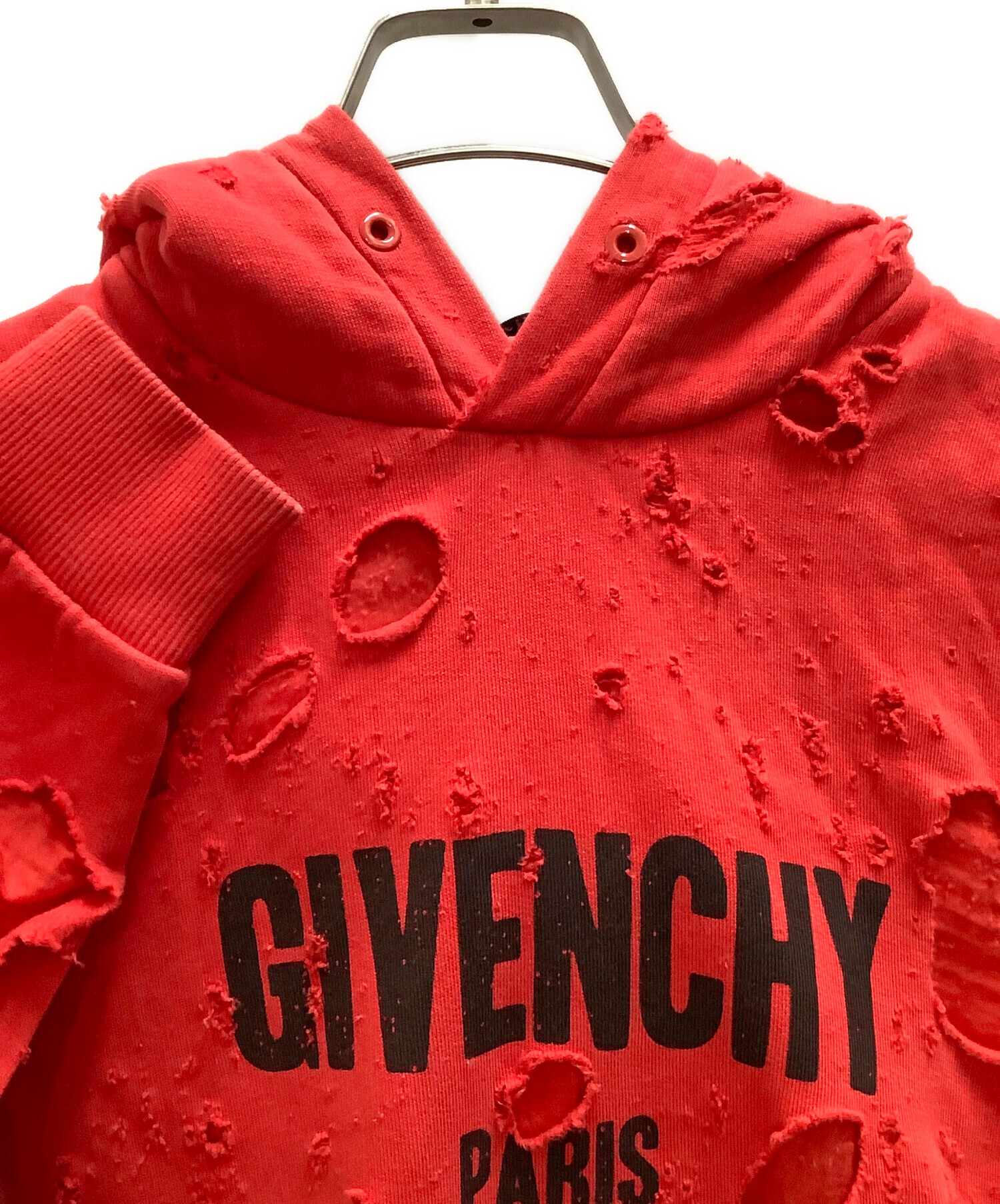 中古・古着通販】GIVENCHY (ジバンシィ) デストロイパーカー GIVENCHY（ジバンシィ） 17S 7383 653 レッド  サイズ:XS｜ブランド・古着通販 トレファク公式【TREFAC FASHION】スマホサイト