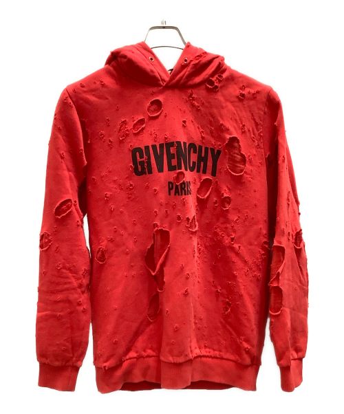 【中古・古着通販】GIVENCHY (ジバンシィ) デストロイパーカー GIVENCHY（ジバンシィ） 17S 7383 653 レッド  サイズ:XS｜ブランド・古着通販 トレファク公式【TREFAC FASHION】スマホサイト