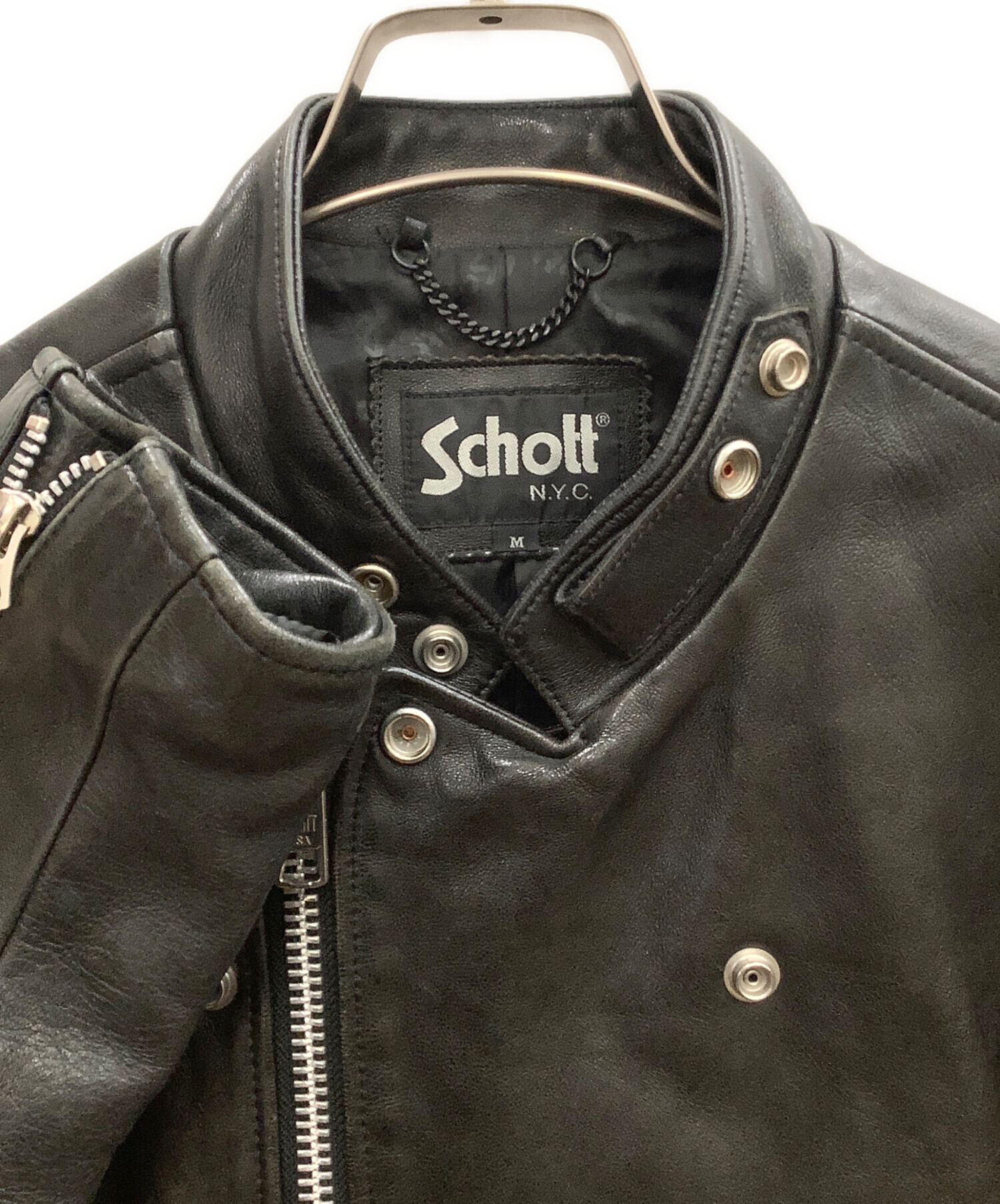 中古・古着通販】Schott (ショット) ダブルライダースジャケット Schott 3181058 ブラック サイズ:Ｍ｜ブランド・古着通販  トレファク公式【TREFAC FASHION】スマホサイト