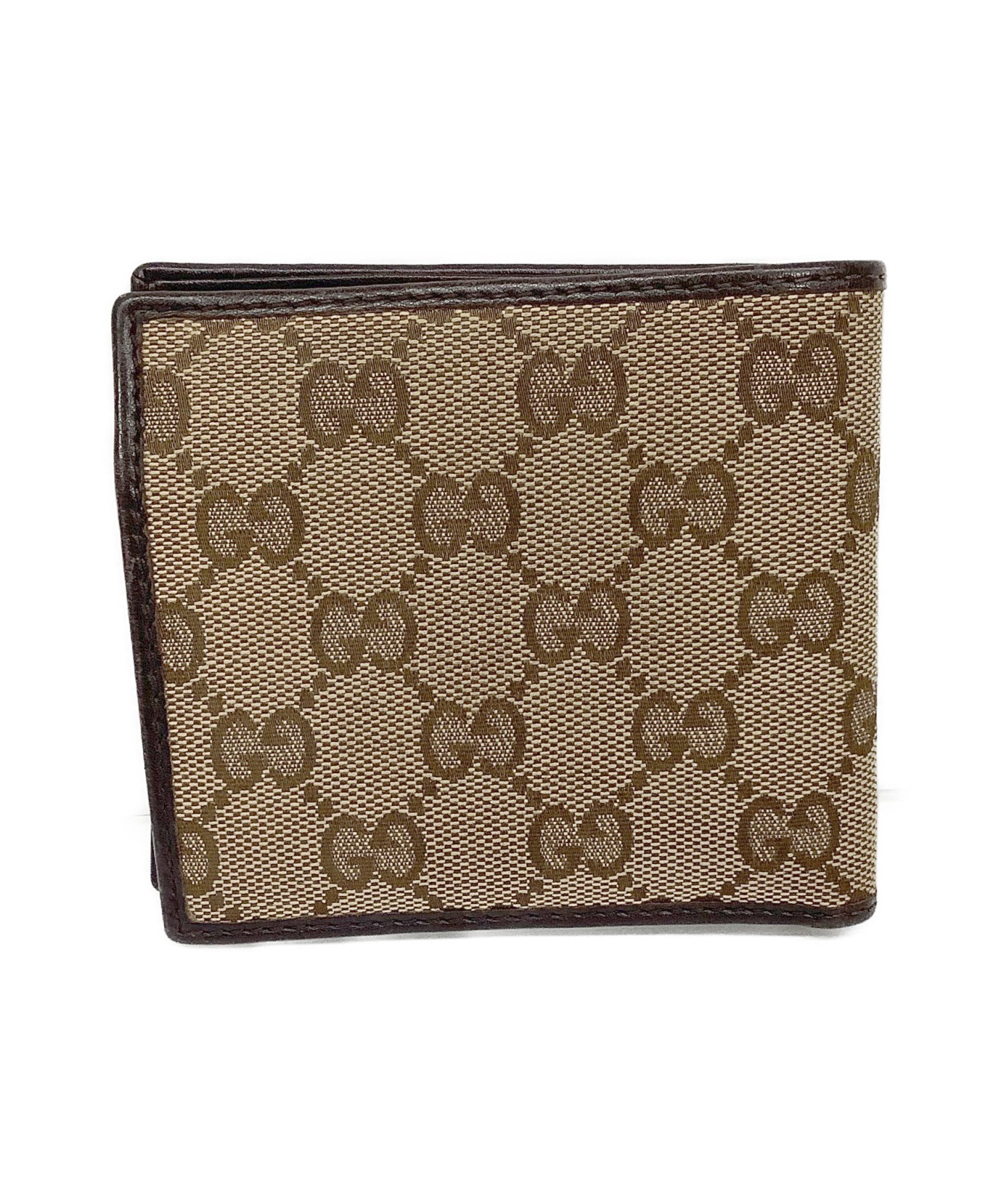 GUCCI (グッチ) 2つ折り財布 ブラウン×ベージュ GG 181671 2184