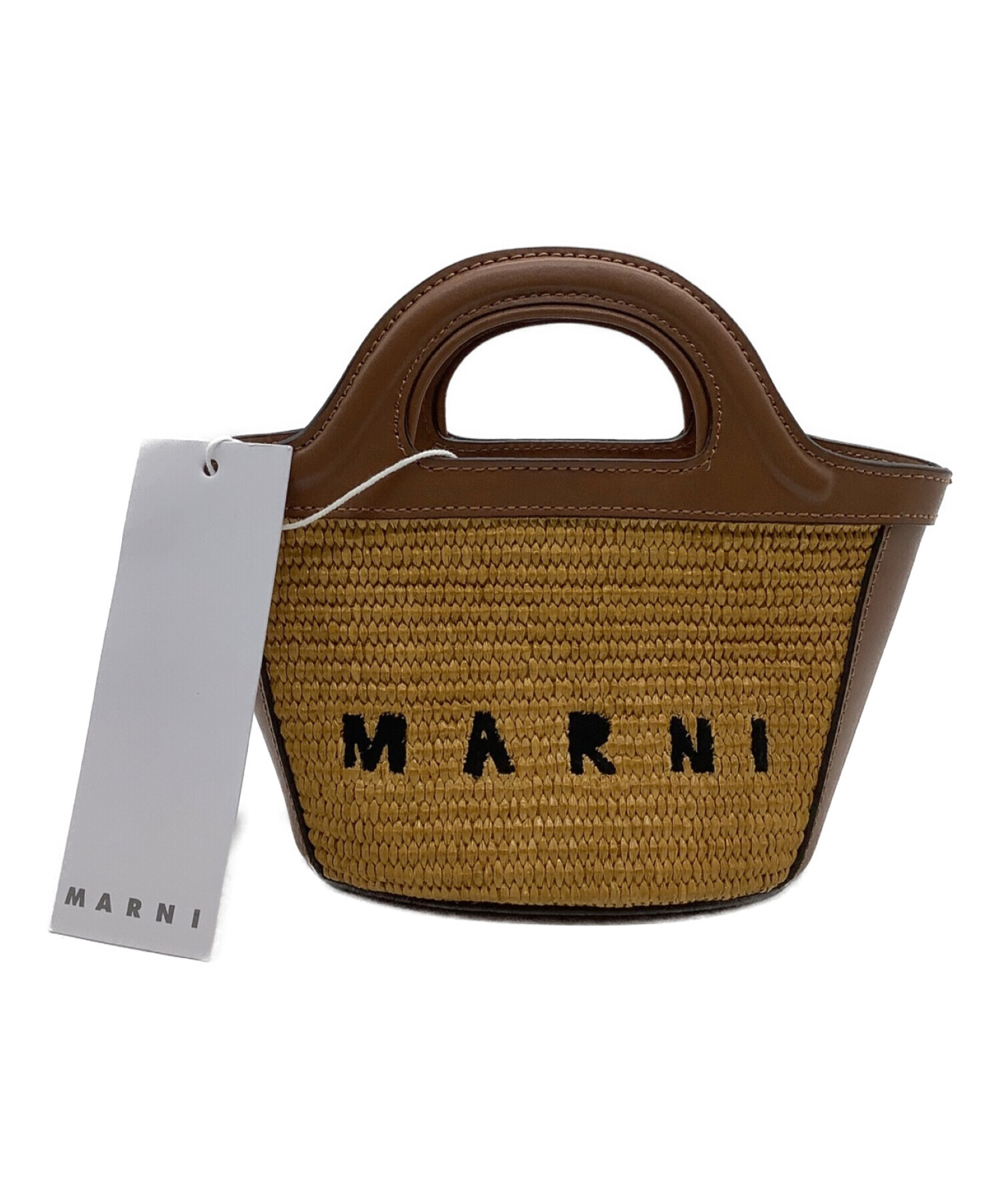 中古・古着通販】MARNI (マルニ) ミニハンドバッグ ブラウン 未使用品